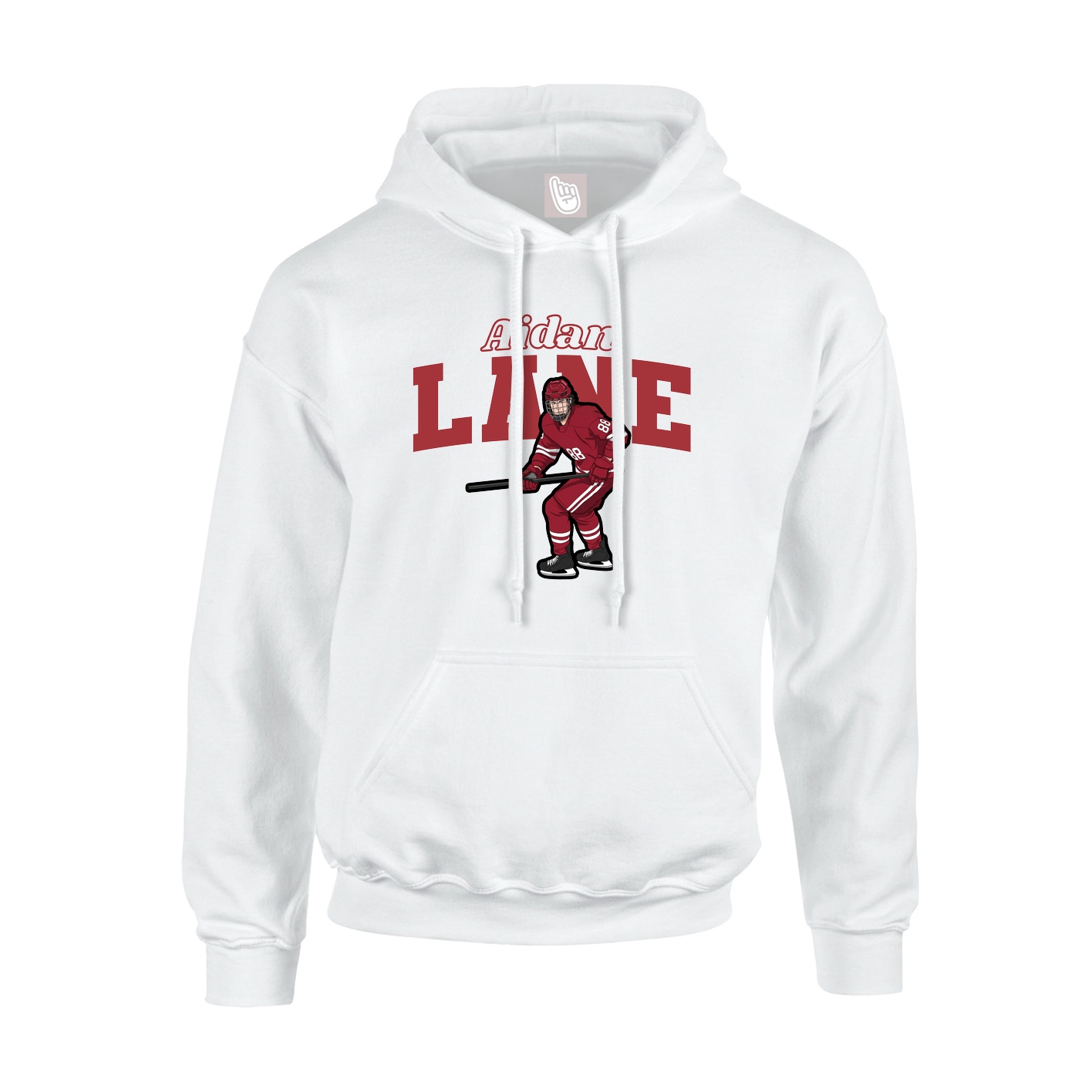Hoodie — Name Arch in White