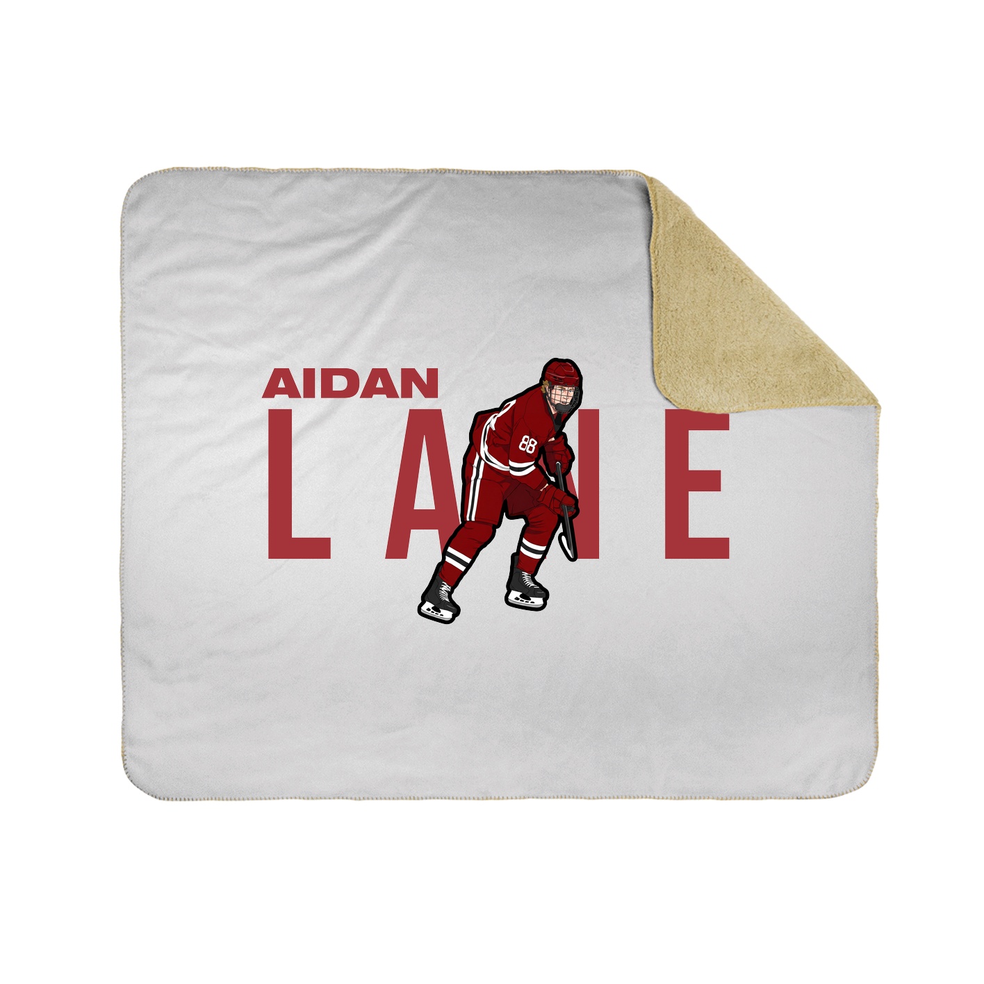Throw Blanket — Player Name in White
