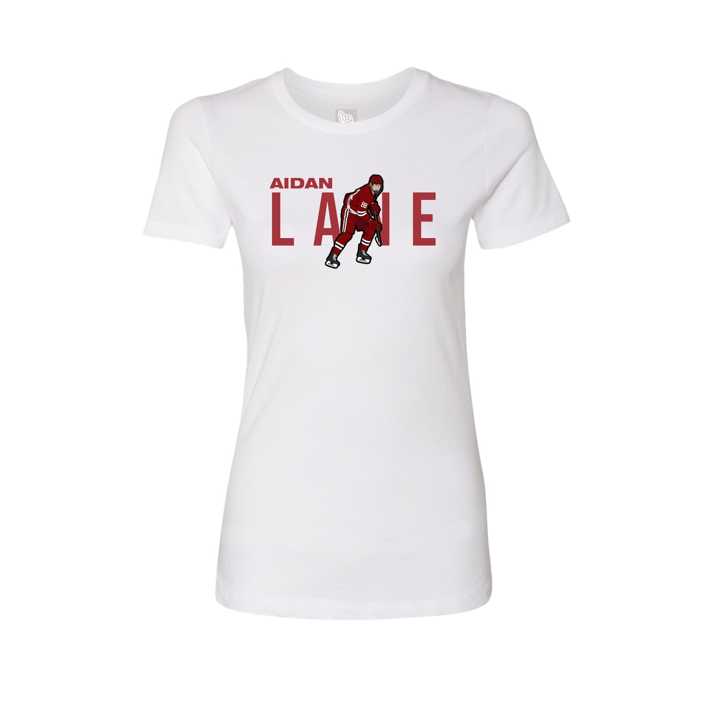 Fitted Women's Tee — Player Name in White