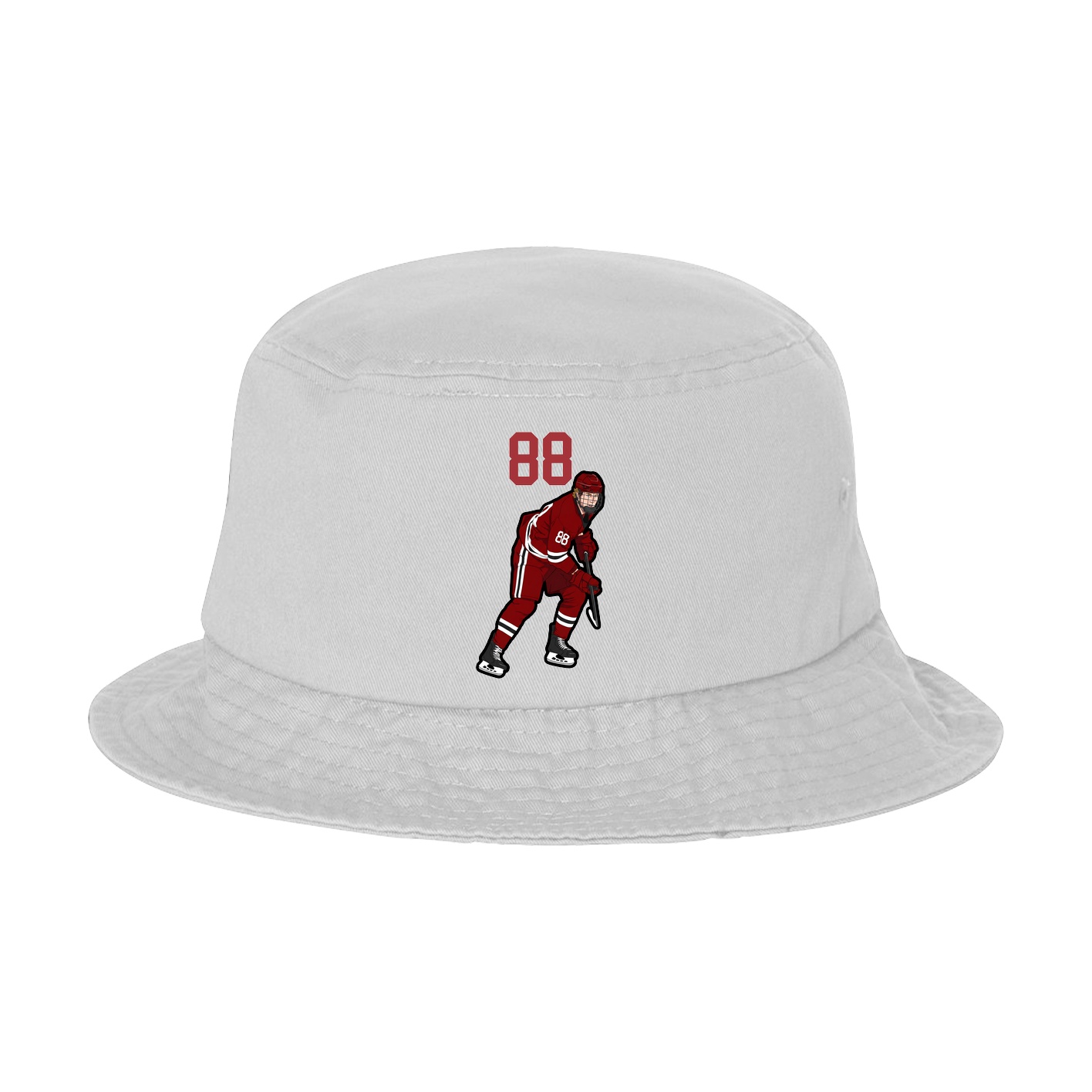 Bucket Cap — Number Top in White