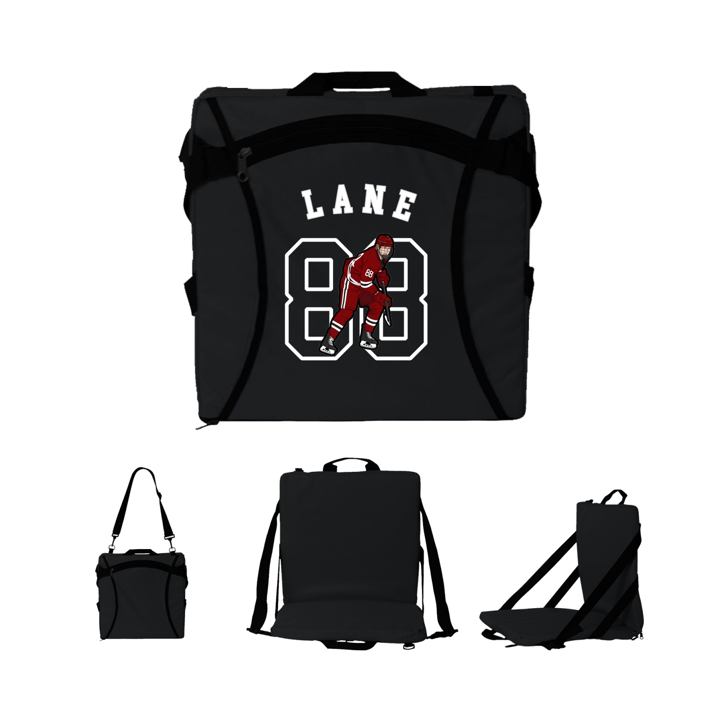 Folding Stadium Seat — Shirsey Arch in Black