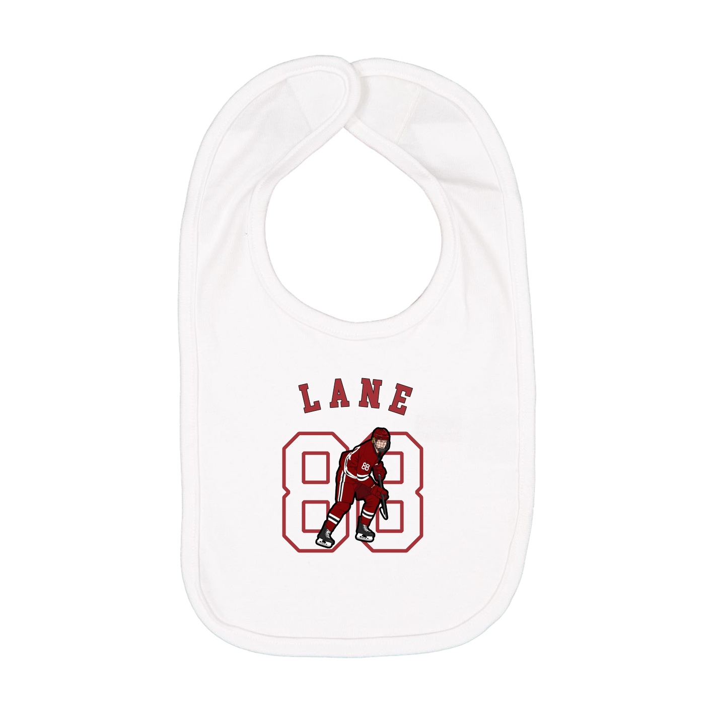 Infant Bib — Shirsey Arch in White