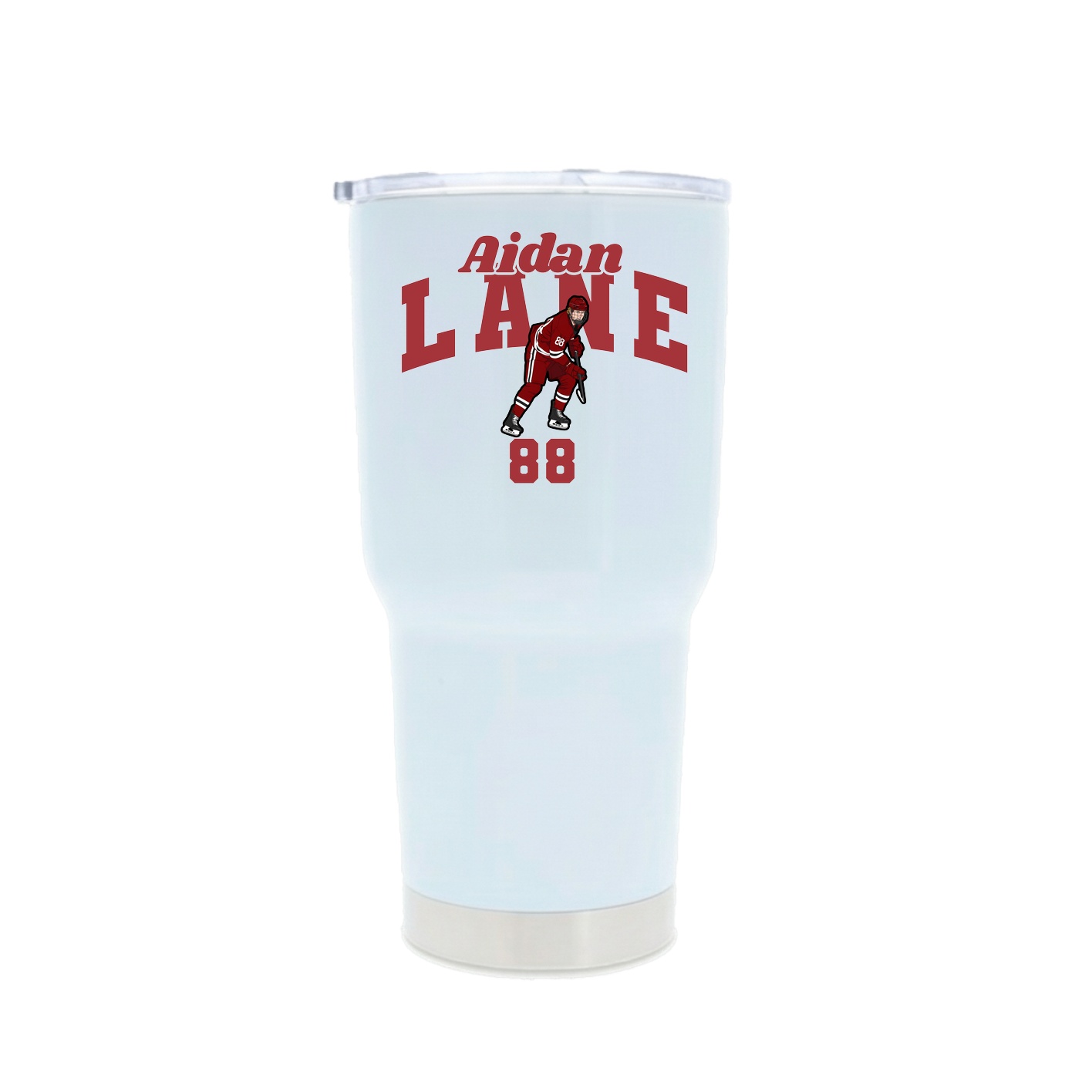 30oz Stainless Steel Tumbler — Signature Arch in White