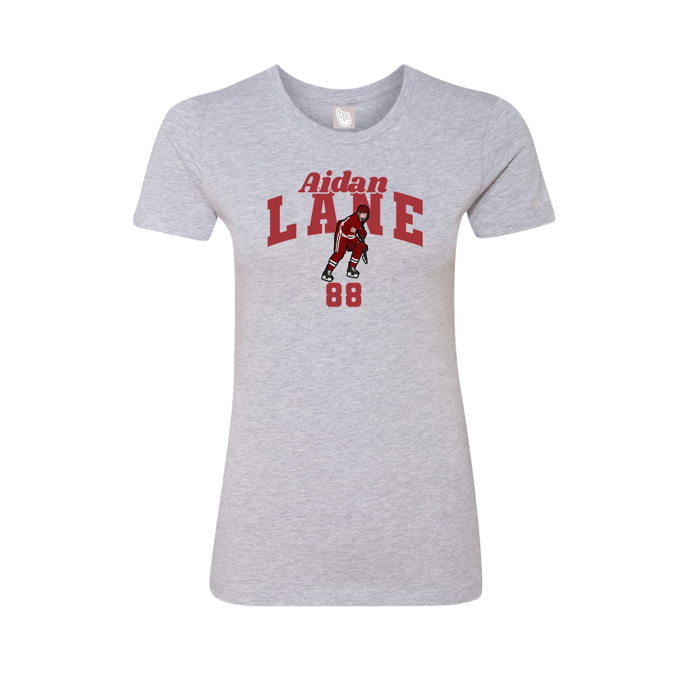Fitted Women's Tee — Signature Arch in Grey