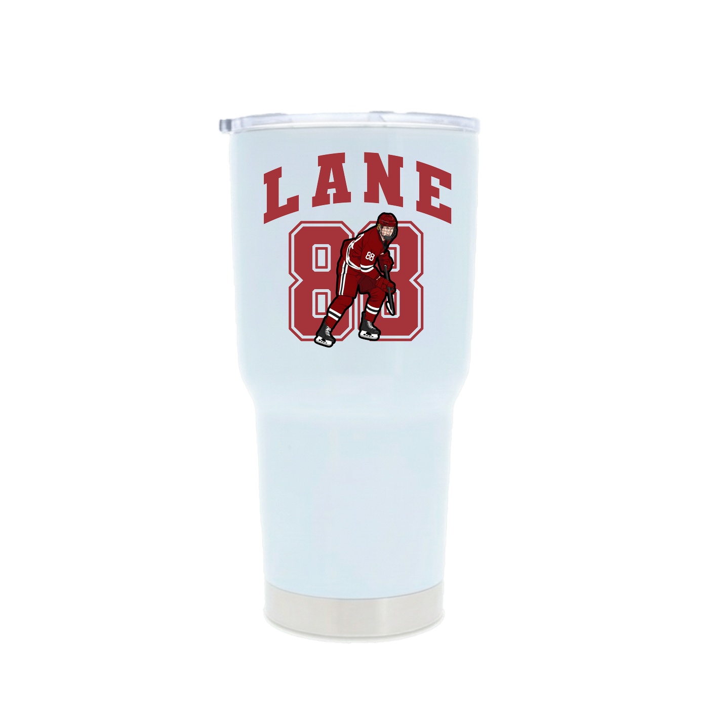 30oz Stainless Steel Tumbler — Number in White
