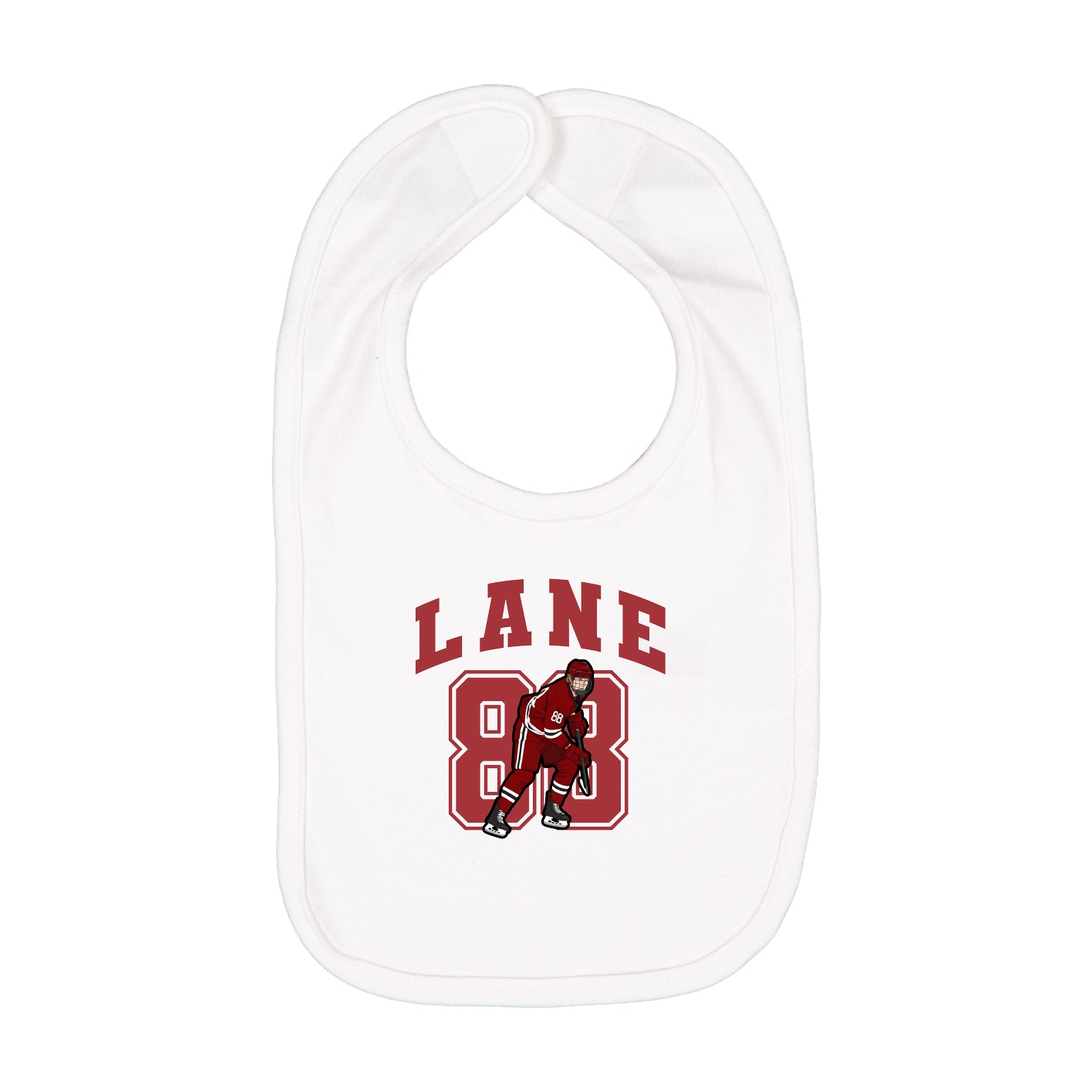 Infant Bib — Number in White
