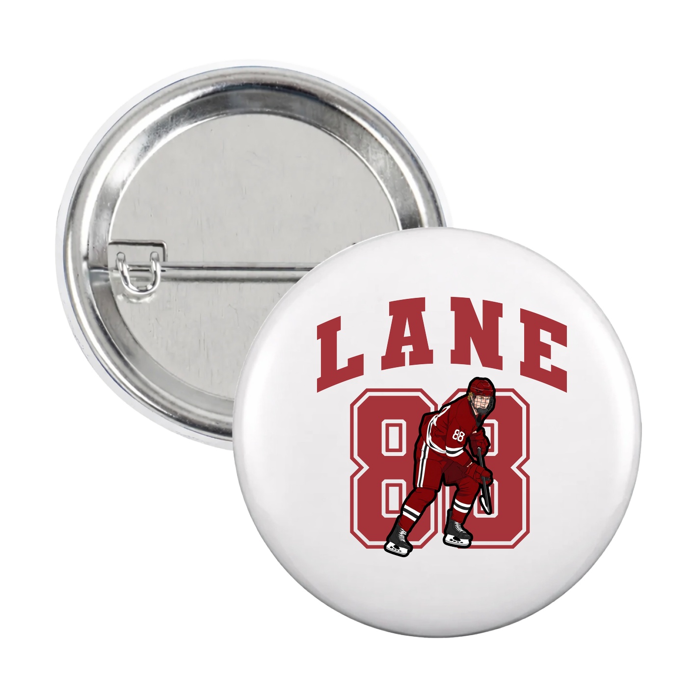 Game Day Button — Number in White