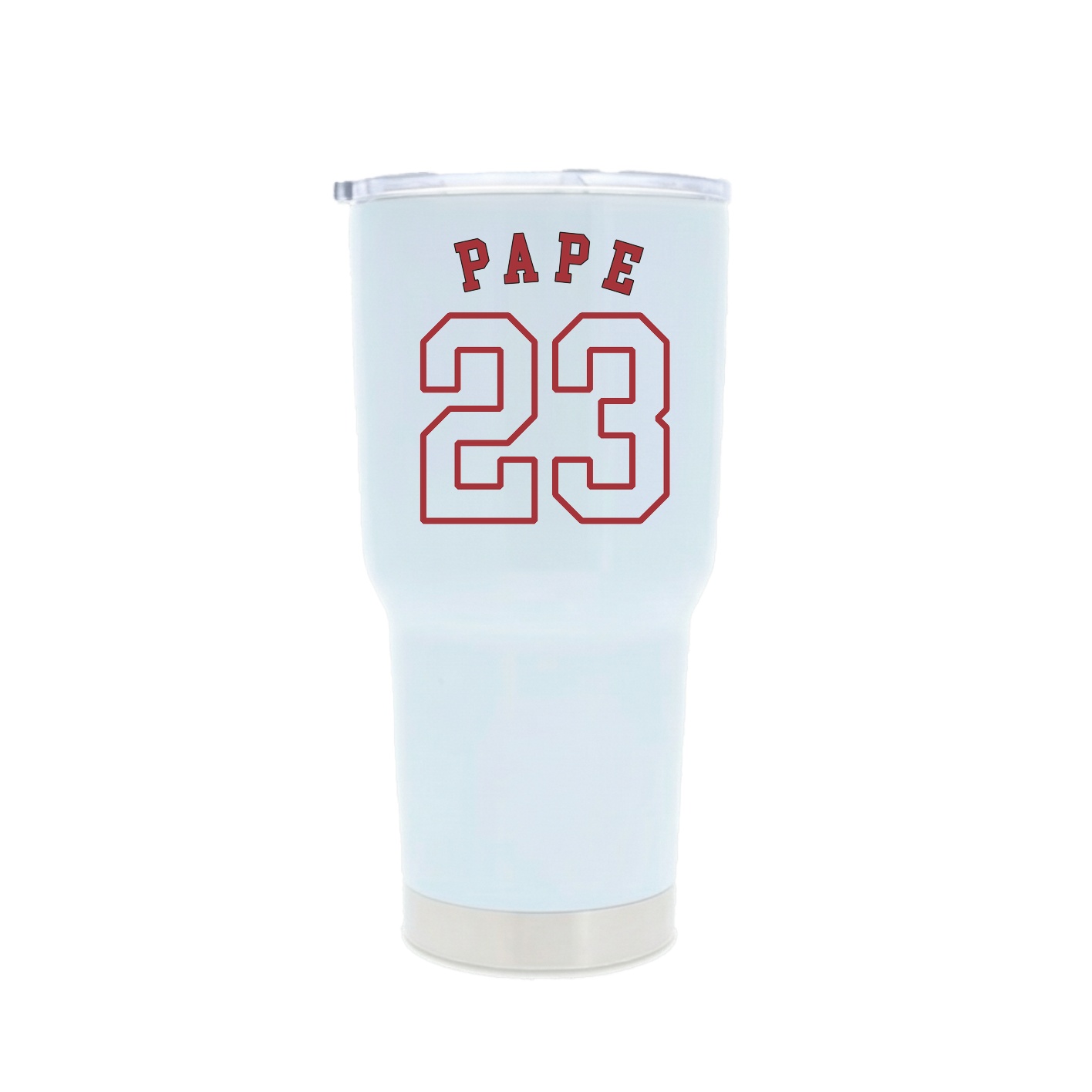 30oz Stainless Steel Tumbler — Shirsey Arch in White