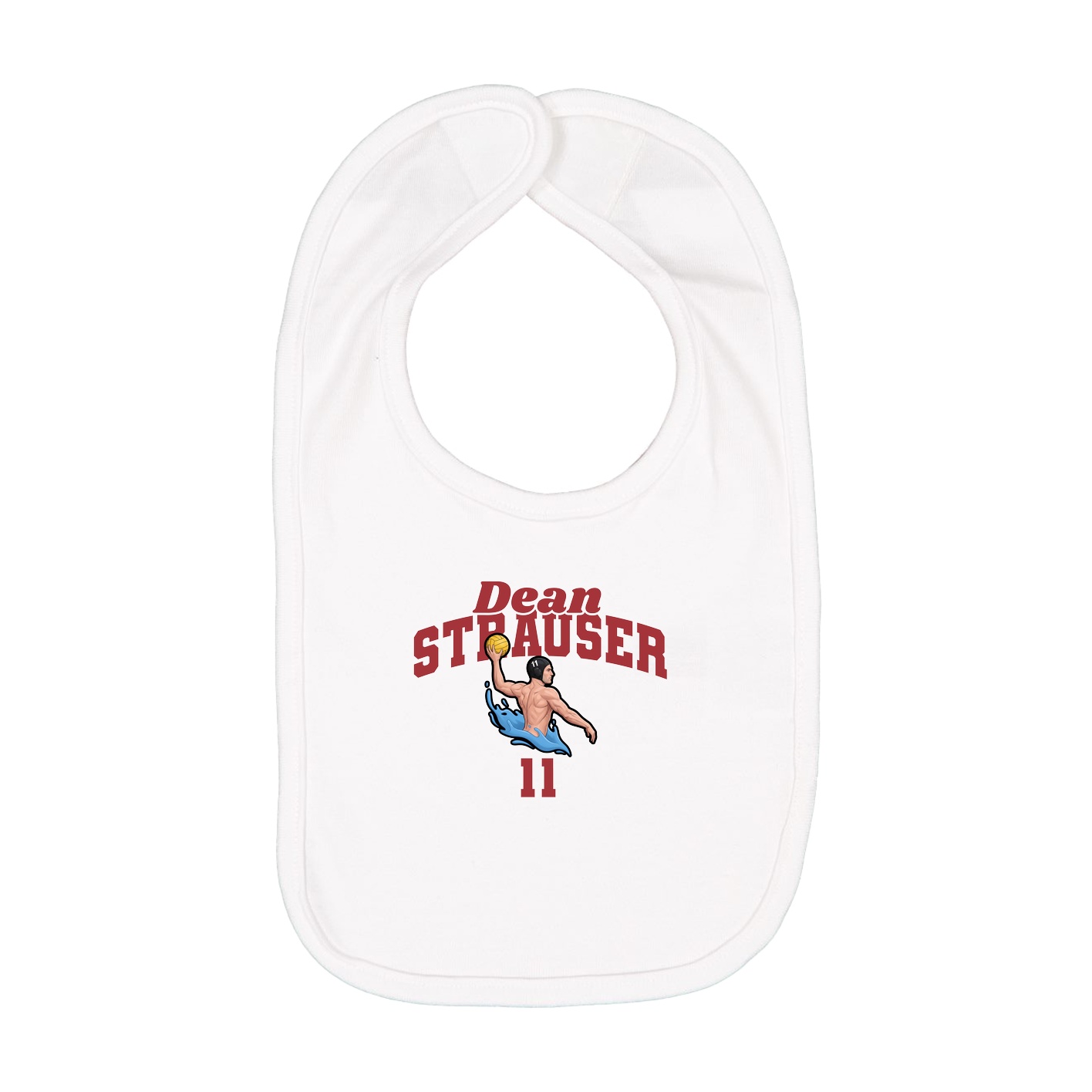 Infant Bib — Signature Arch in White
