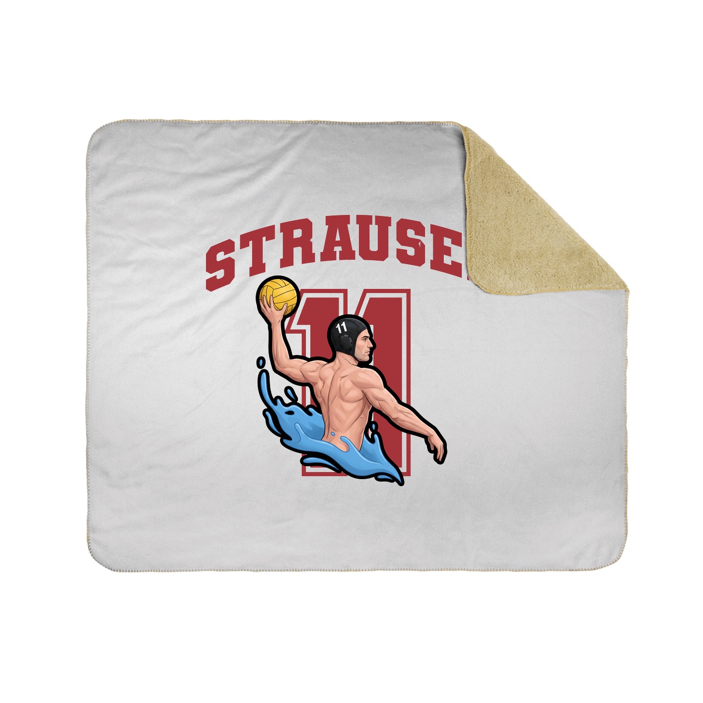 Throw Blanket — Number in White