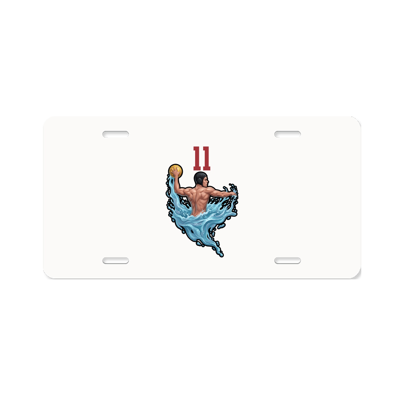 License Plate — Number Top in Classic