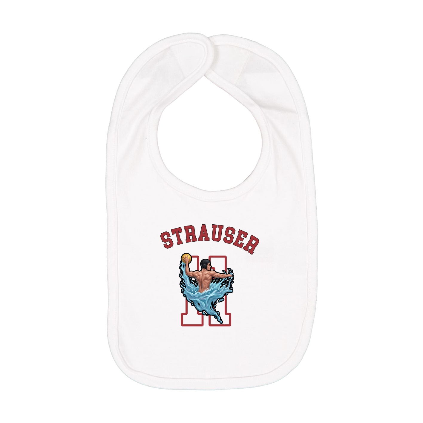 Infant Bib — Shirsey Arch in White