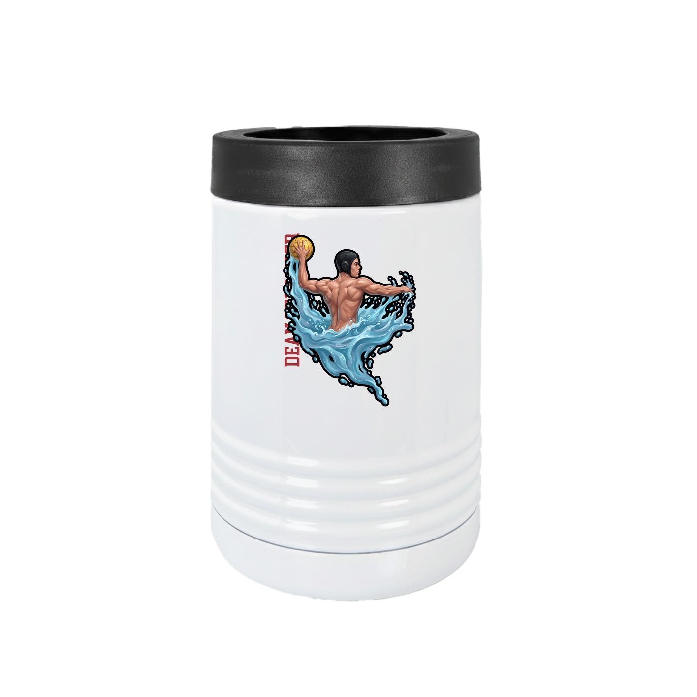 Beverage Holder — Name Vertical in White