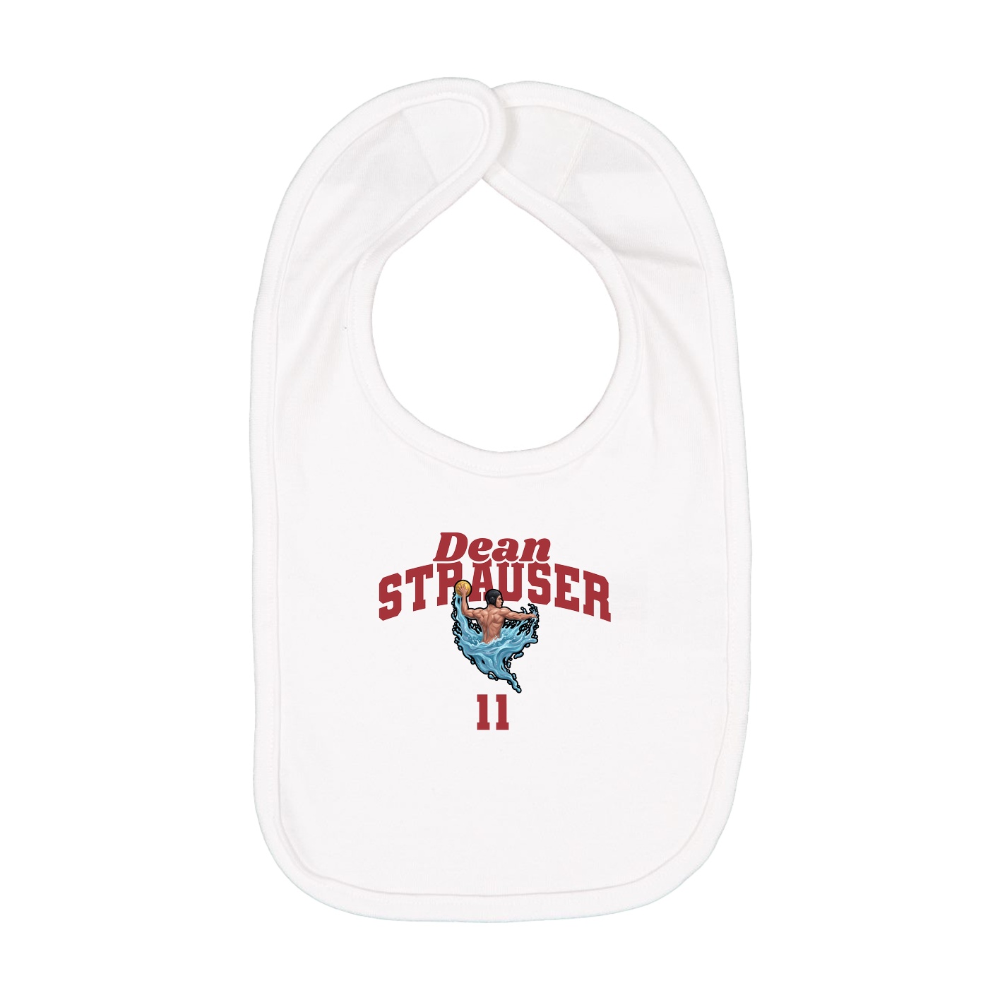 Infant Bib — Signature Arch in White