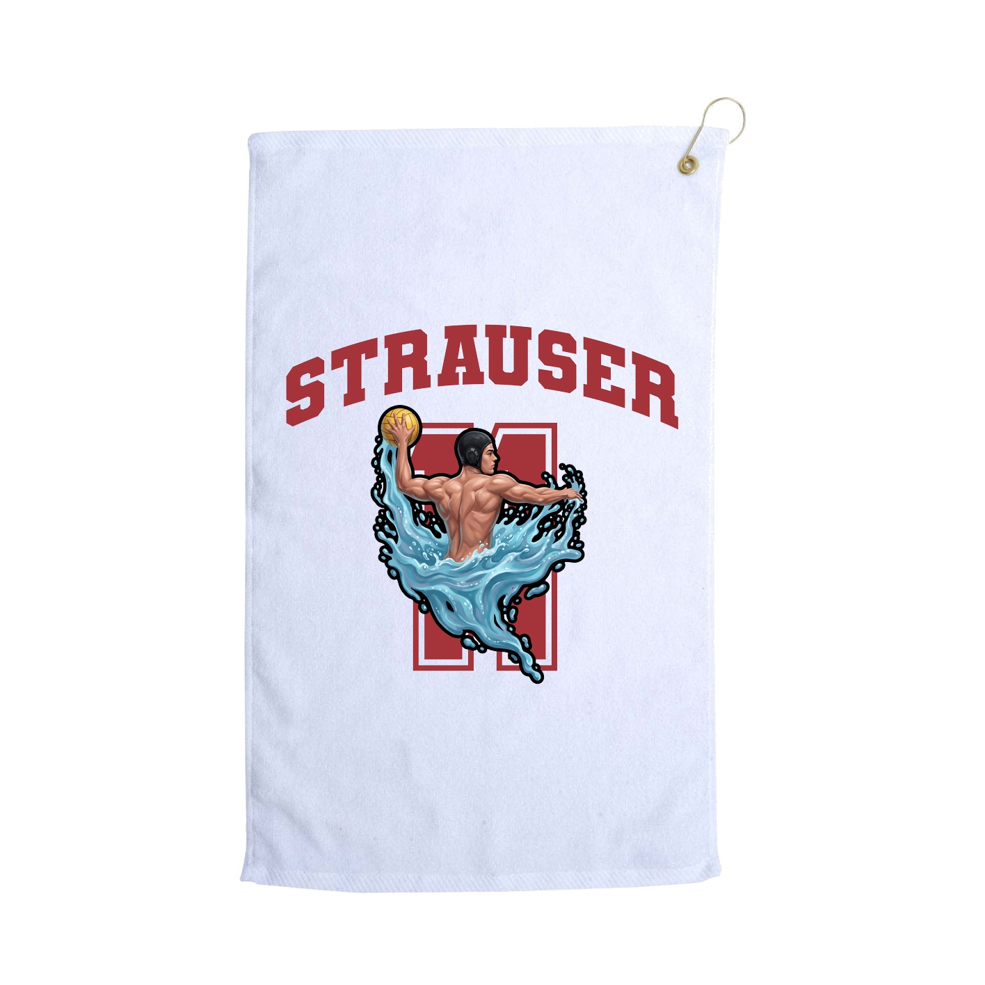 Golf Towel — Number in White