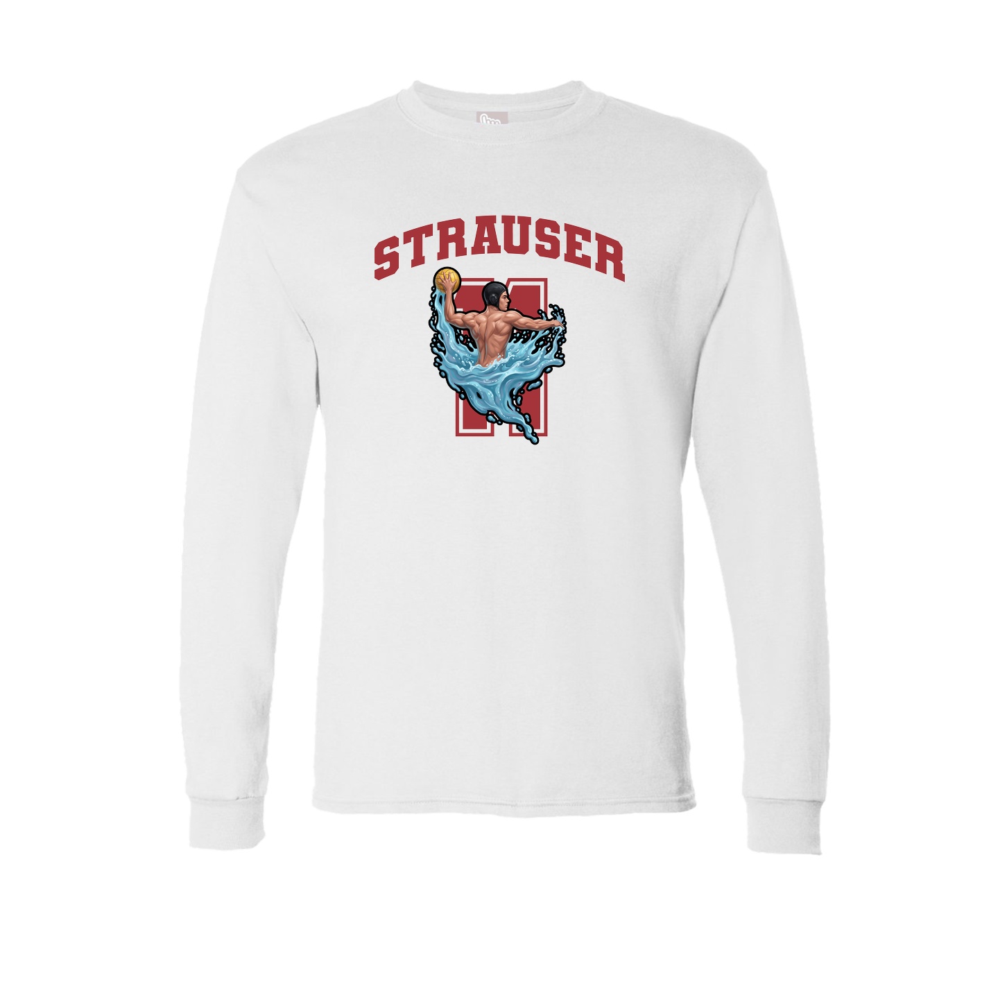 Long Sleeve Tee — Number in White