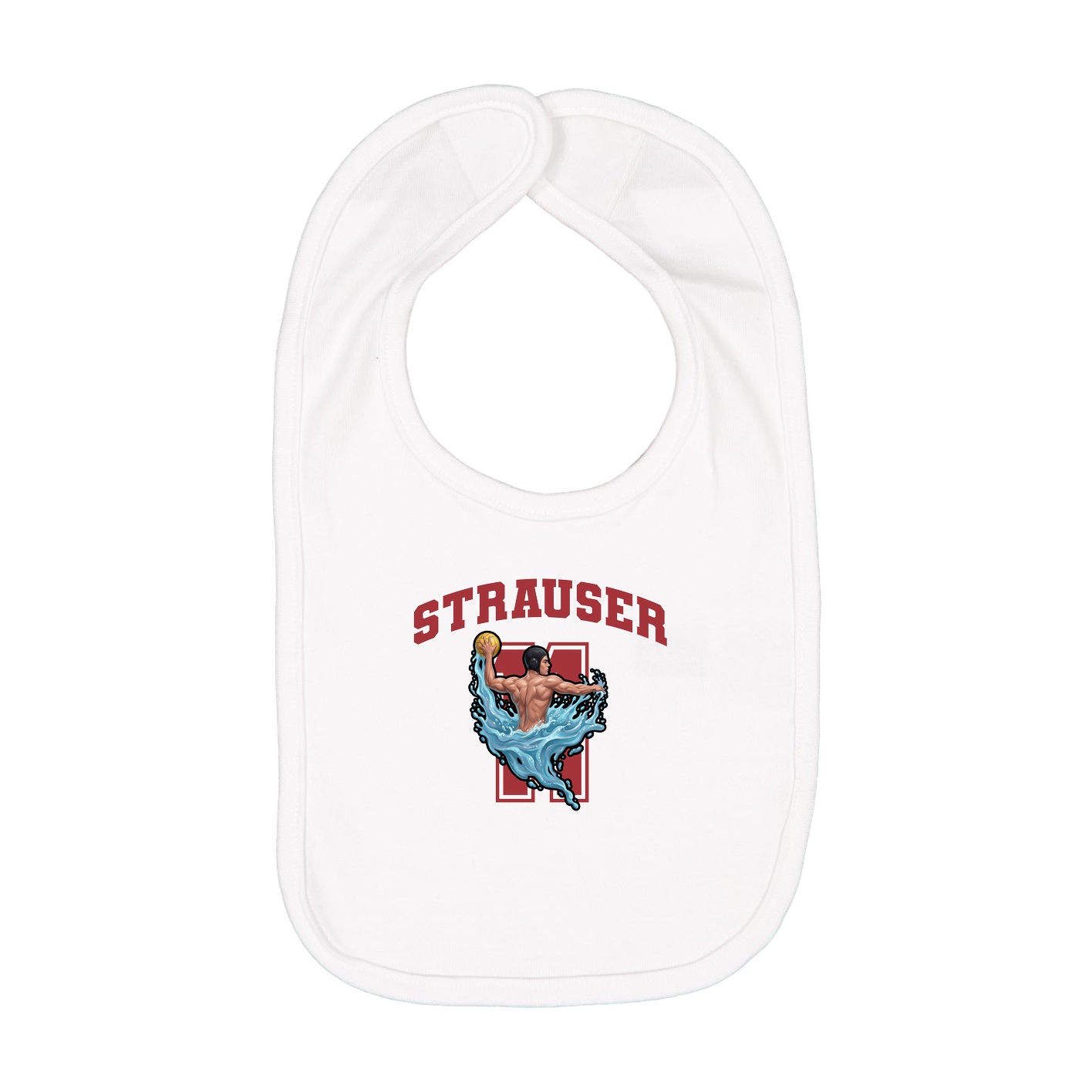 Infant Bib — Number in White