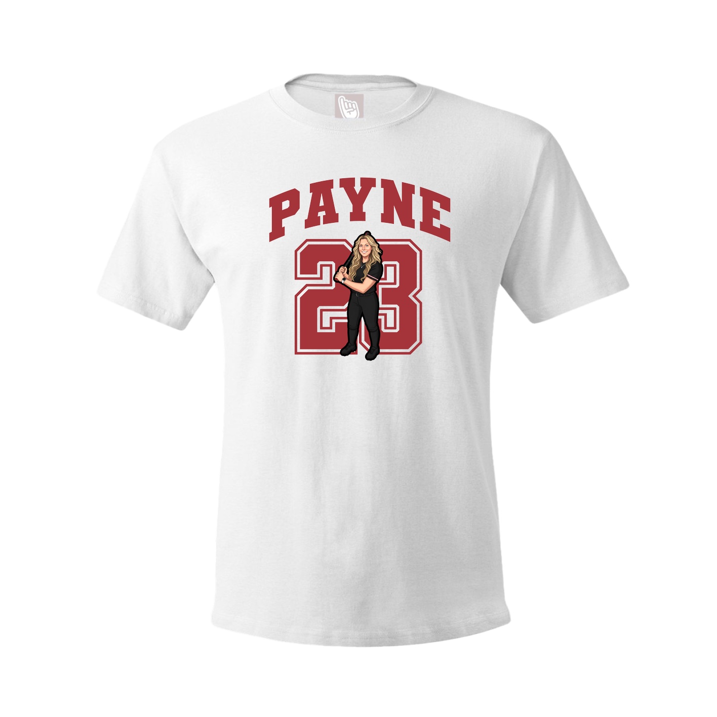 Youth Tee — Number in White