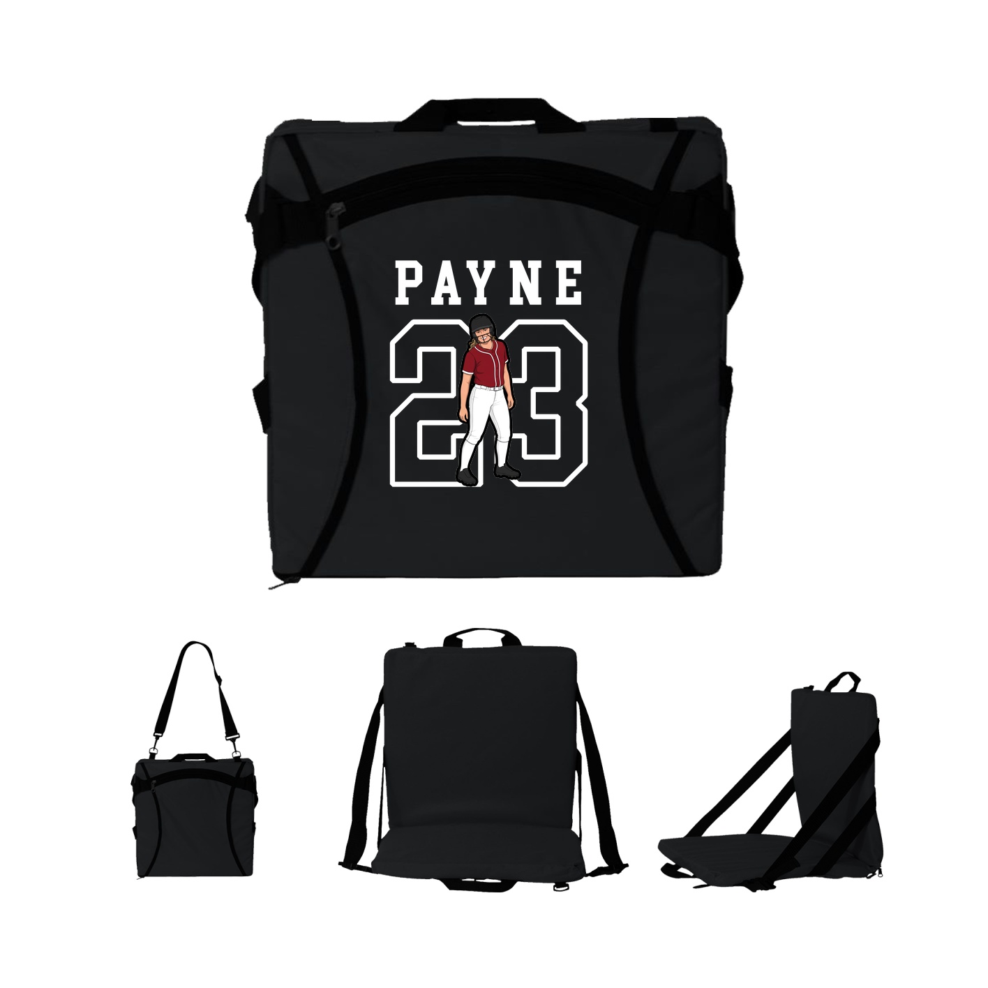 Folding Stadium Seat — Shirsey in Black