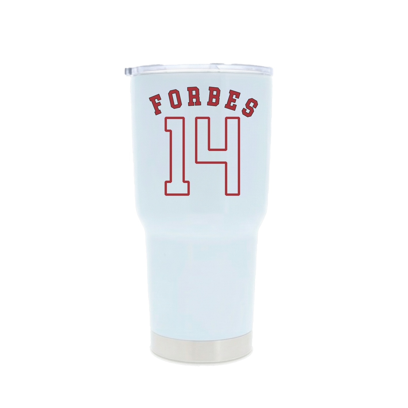 30oz Stainless Steel Tumbler — Shirsey Arch in White