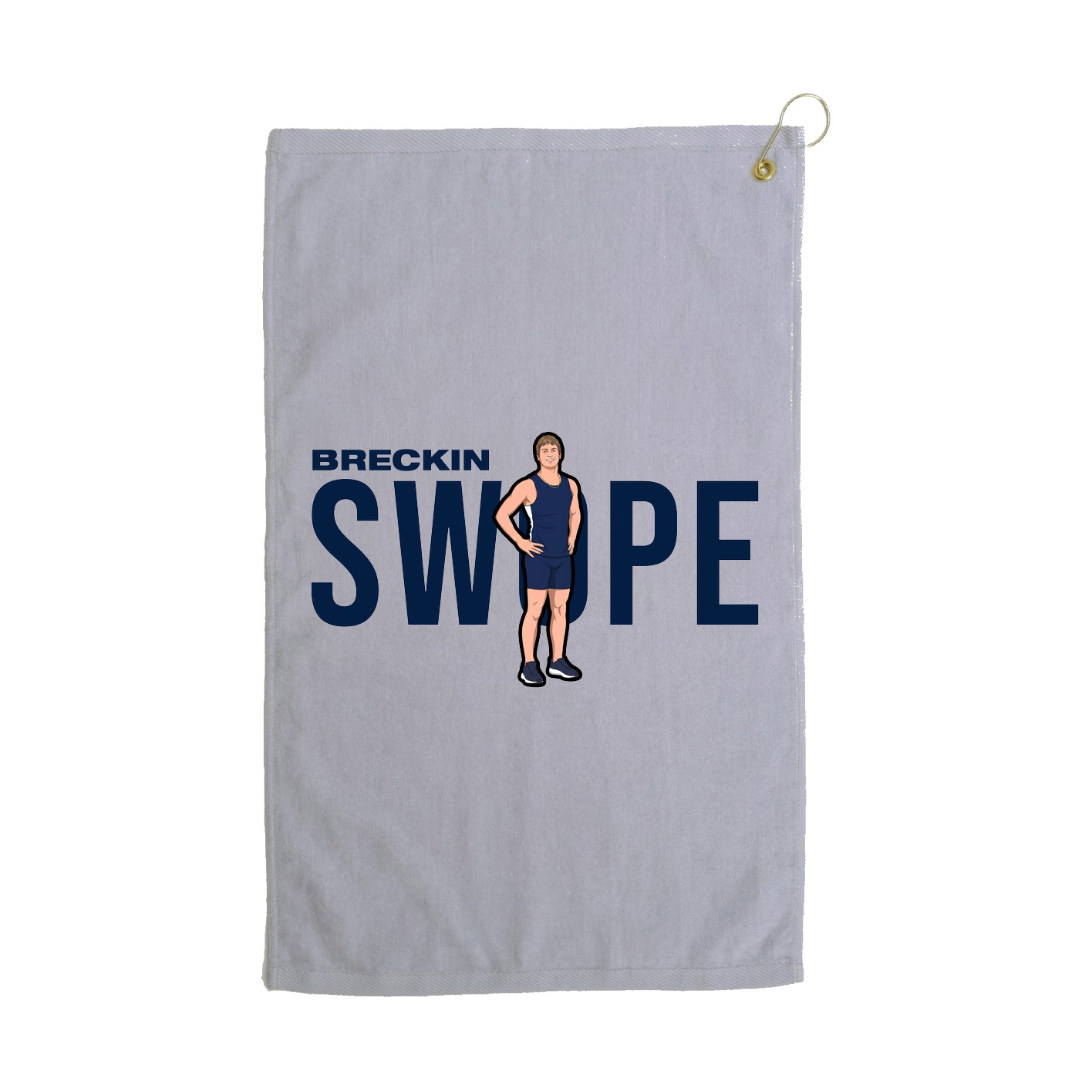 Golf Towel — Player Name in Grey
