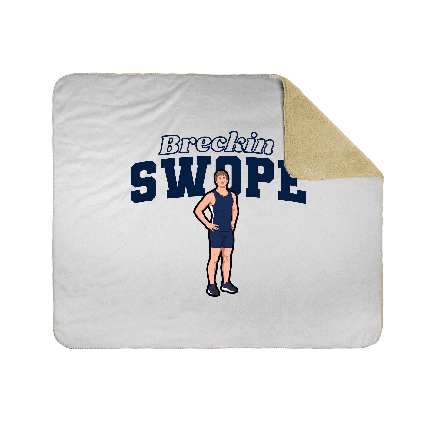 Throw Blanket — Name Arch in White