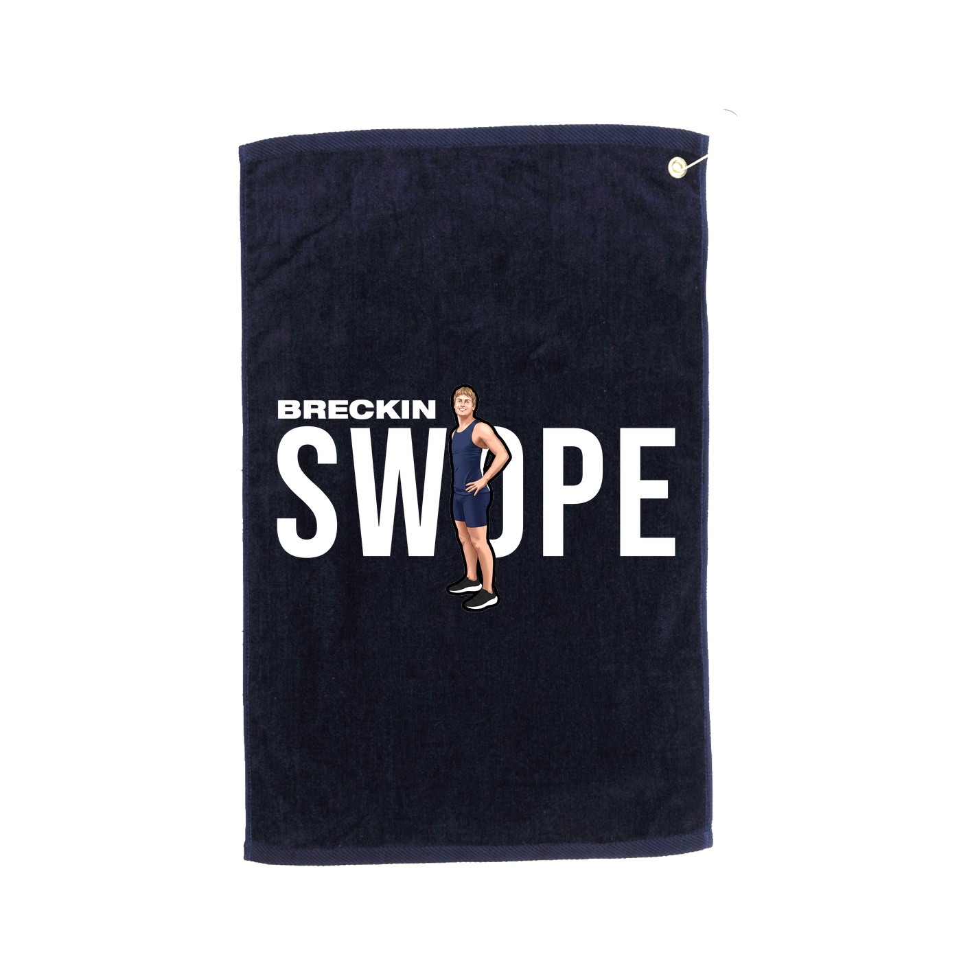 Golf Towel — Player Name in Navy