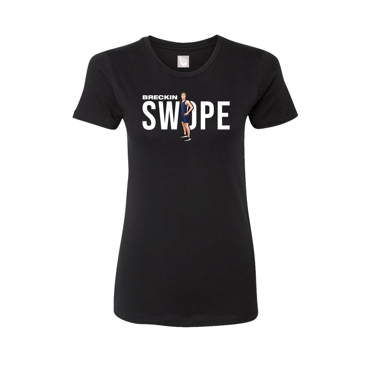 Fitted Women's Tee — Player Name in Black
