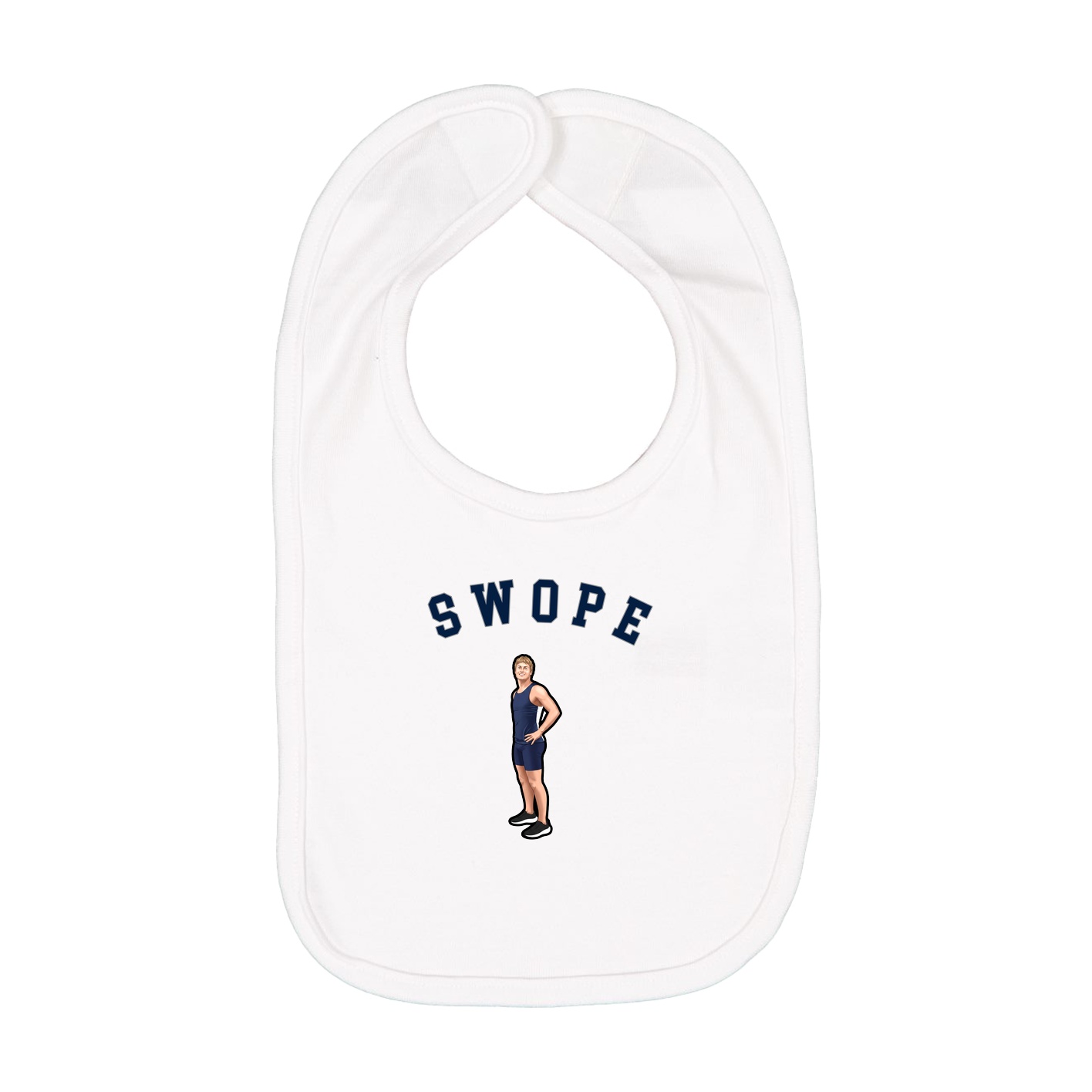 Infant Bib — Shirsey Arch in White