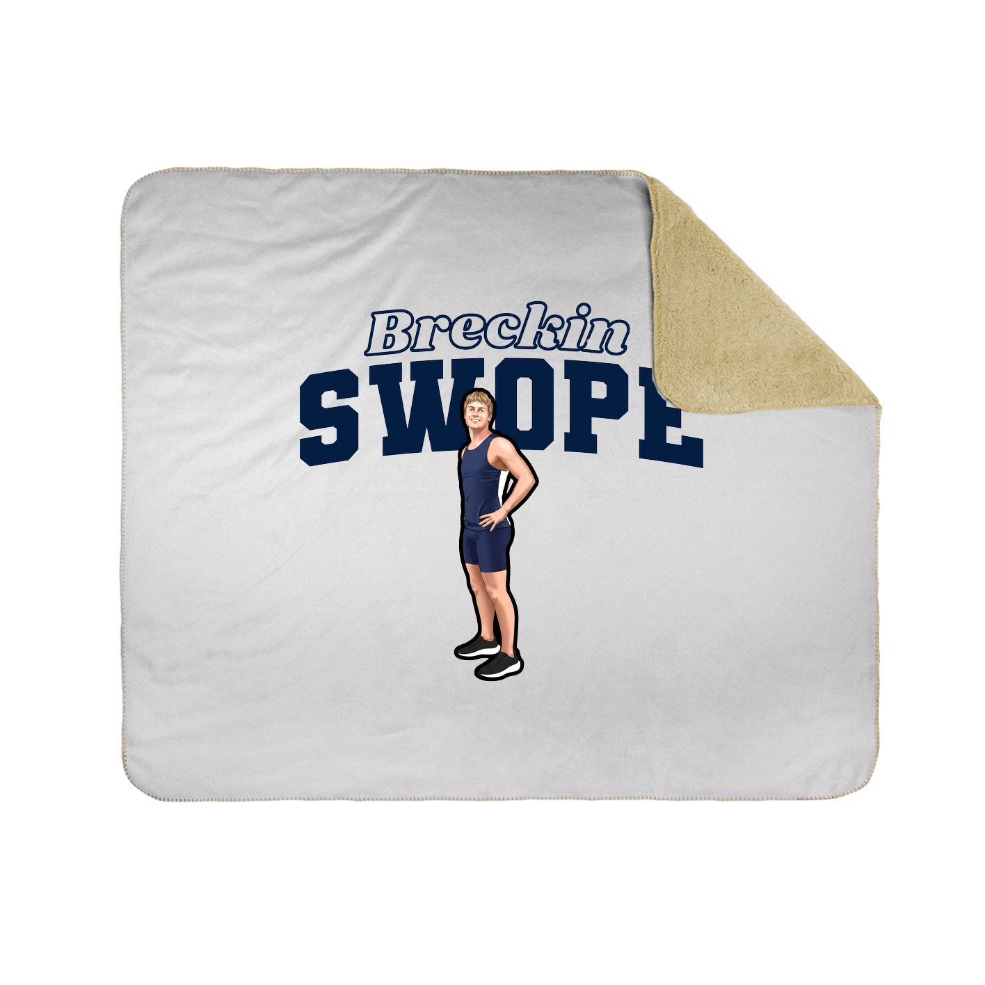 Throw Blanket — Name Arch in White