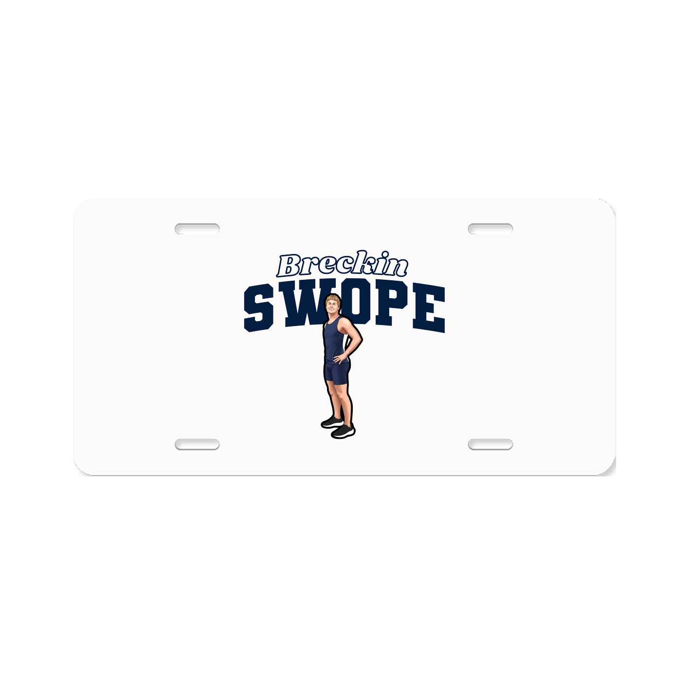 License Plate — Name Arch in Classic