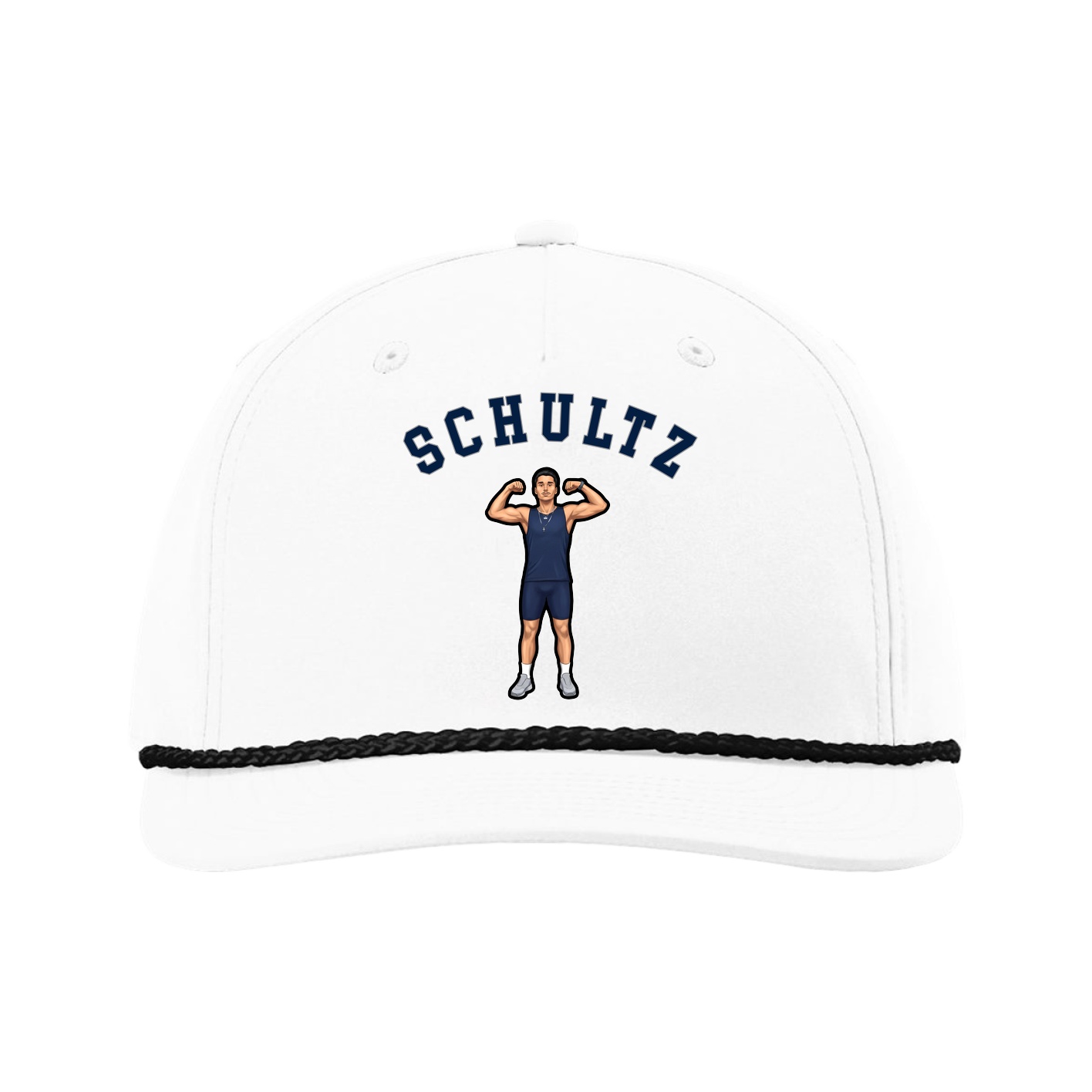 Five-Panel Classic Rope Cap — Shirsey Arch in White