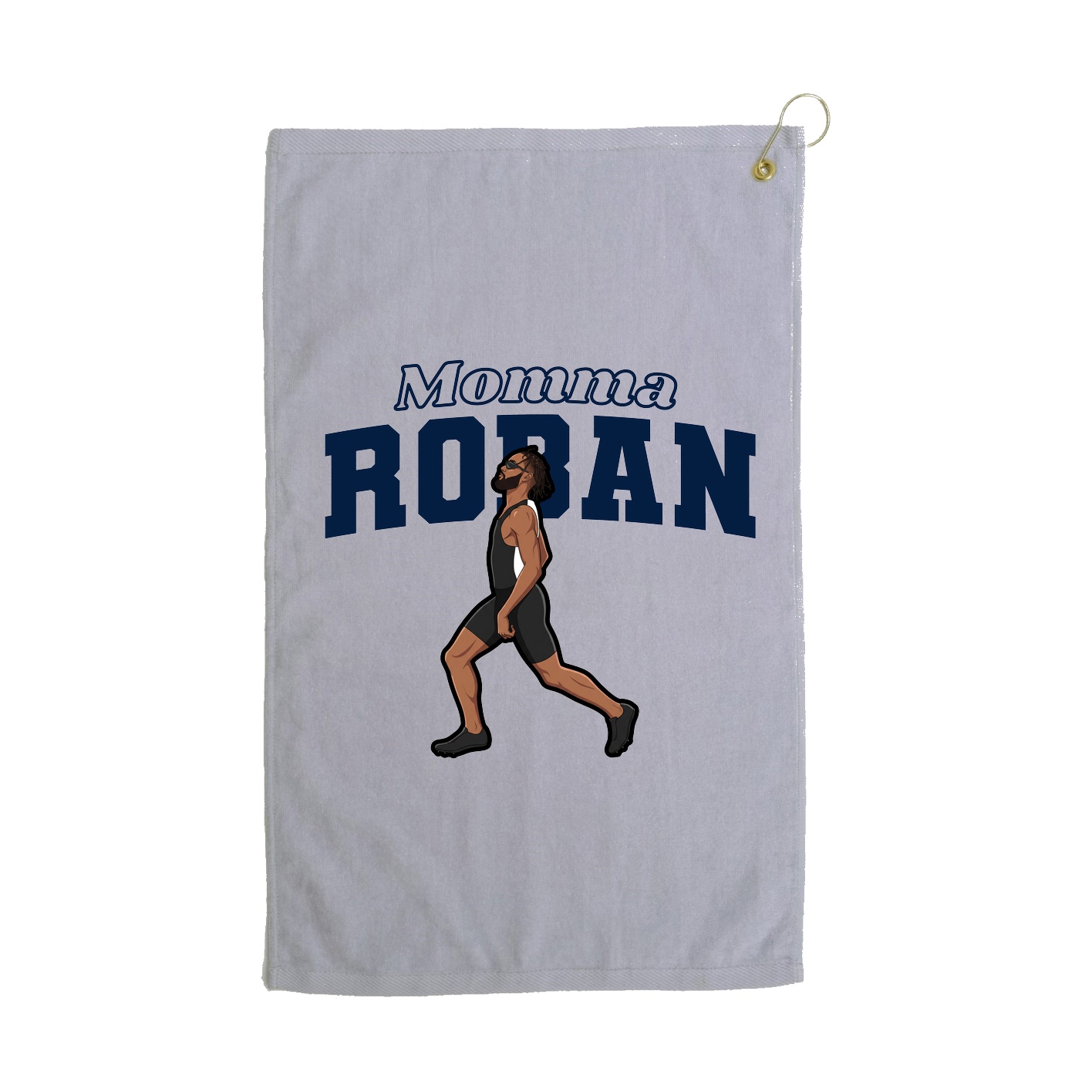 Golf Towel — Mothers Day Block in Grey
