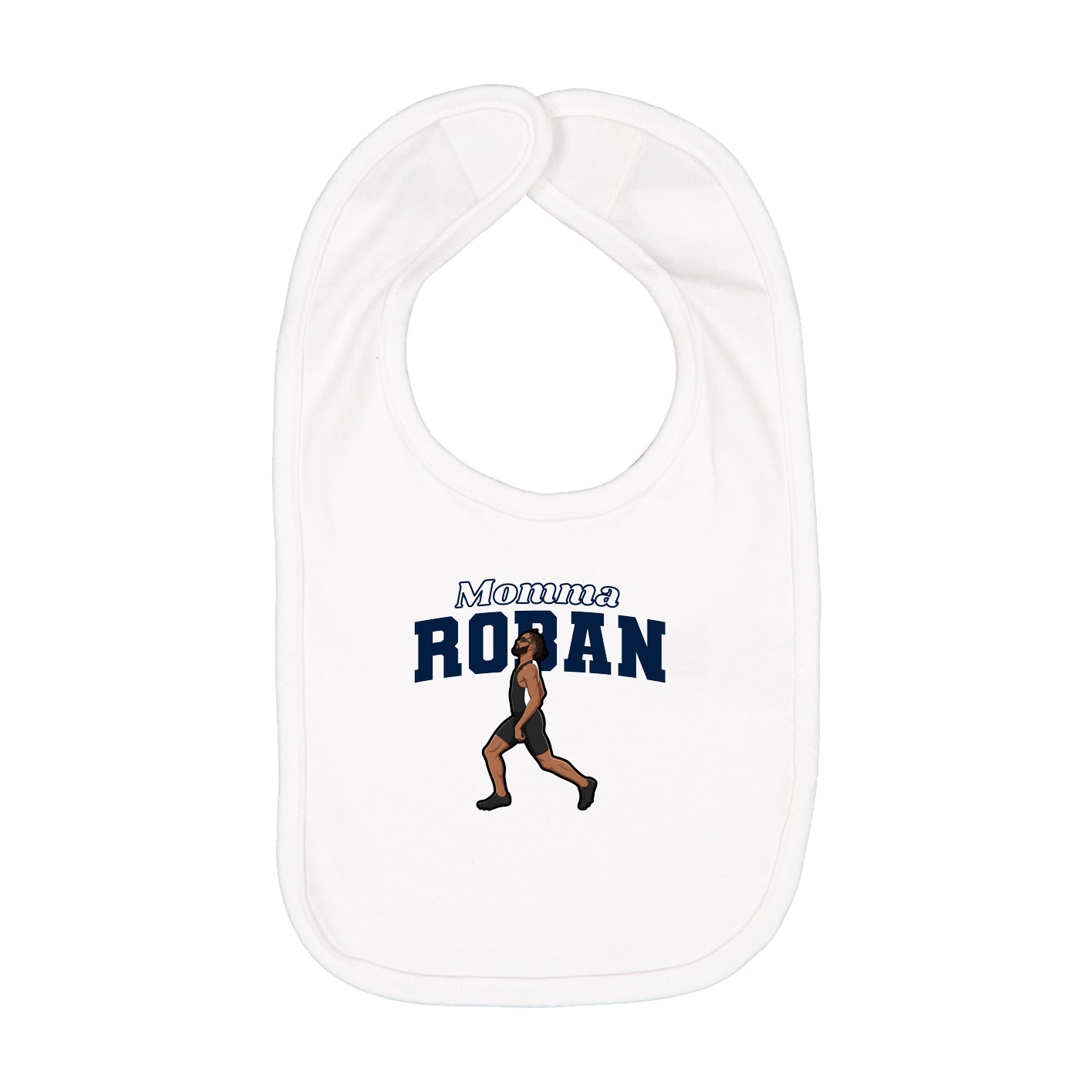 Infant Bib — Mothers Day Block in White