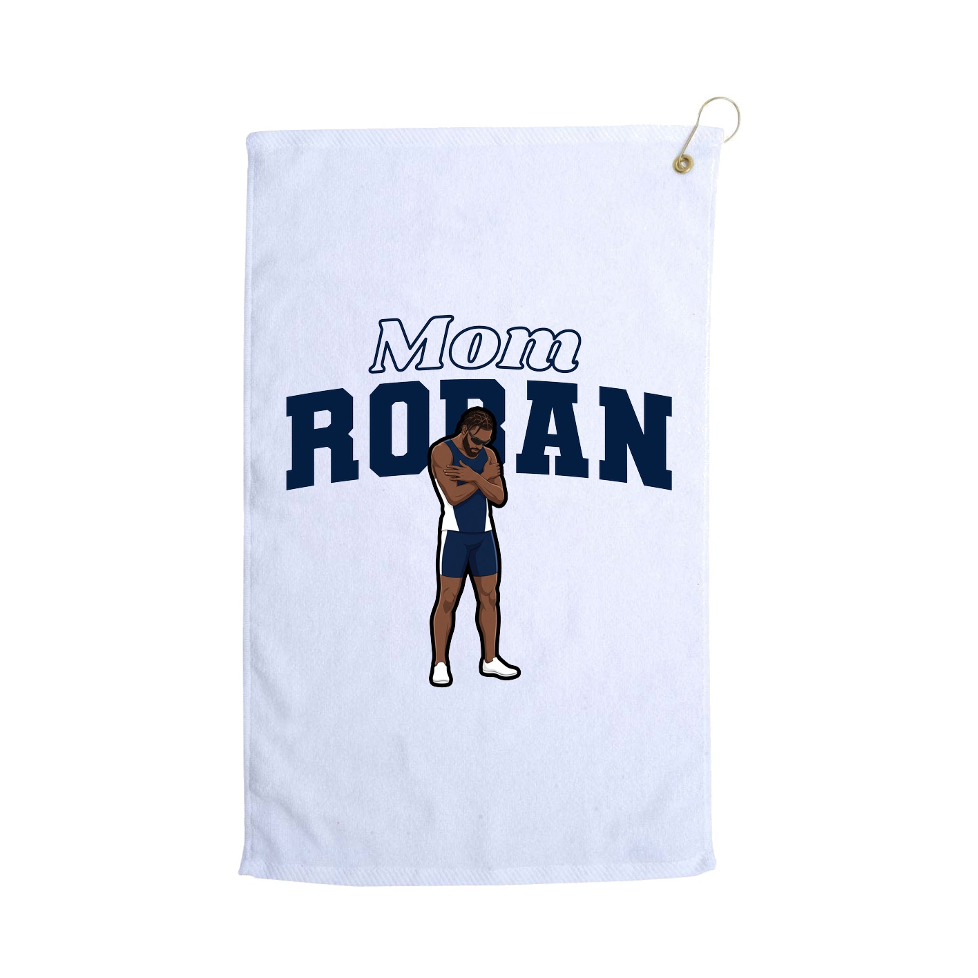 Golf Towel — Mothers Day Block in White