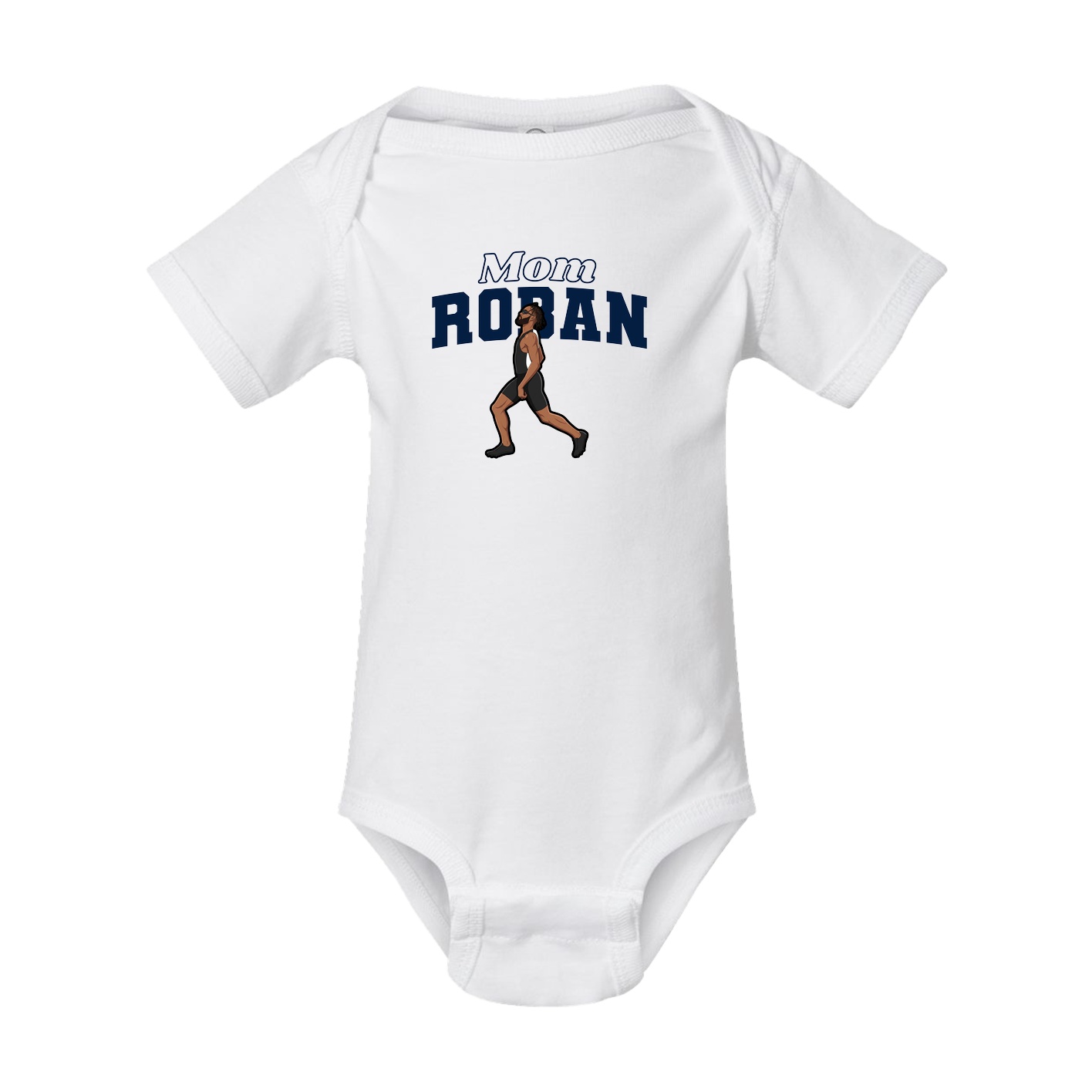 Baby Onesie — Mothers Day Block in White
