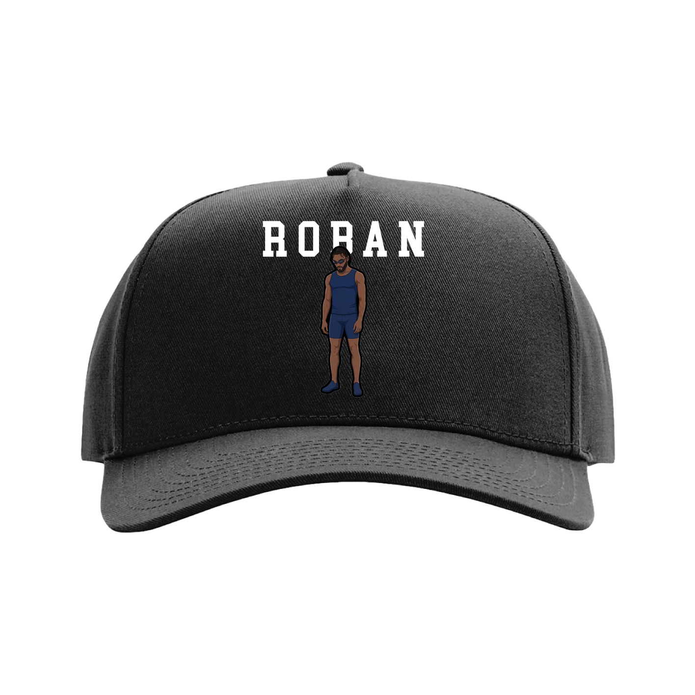 Full Fabric Five-Panel Champ Cap — Shirsey in Black