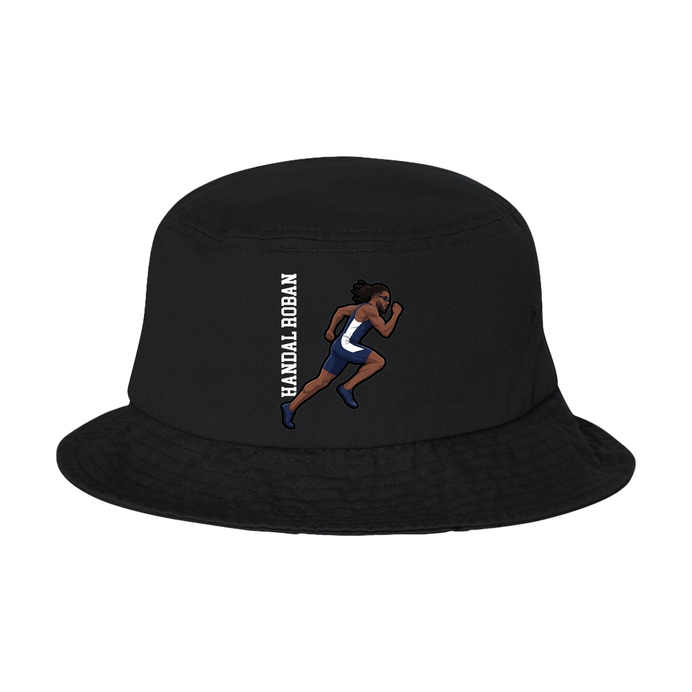 Bucket Cap — Name Vertical in Black
