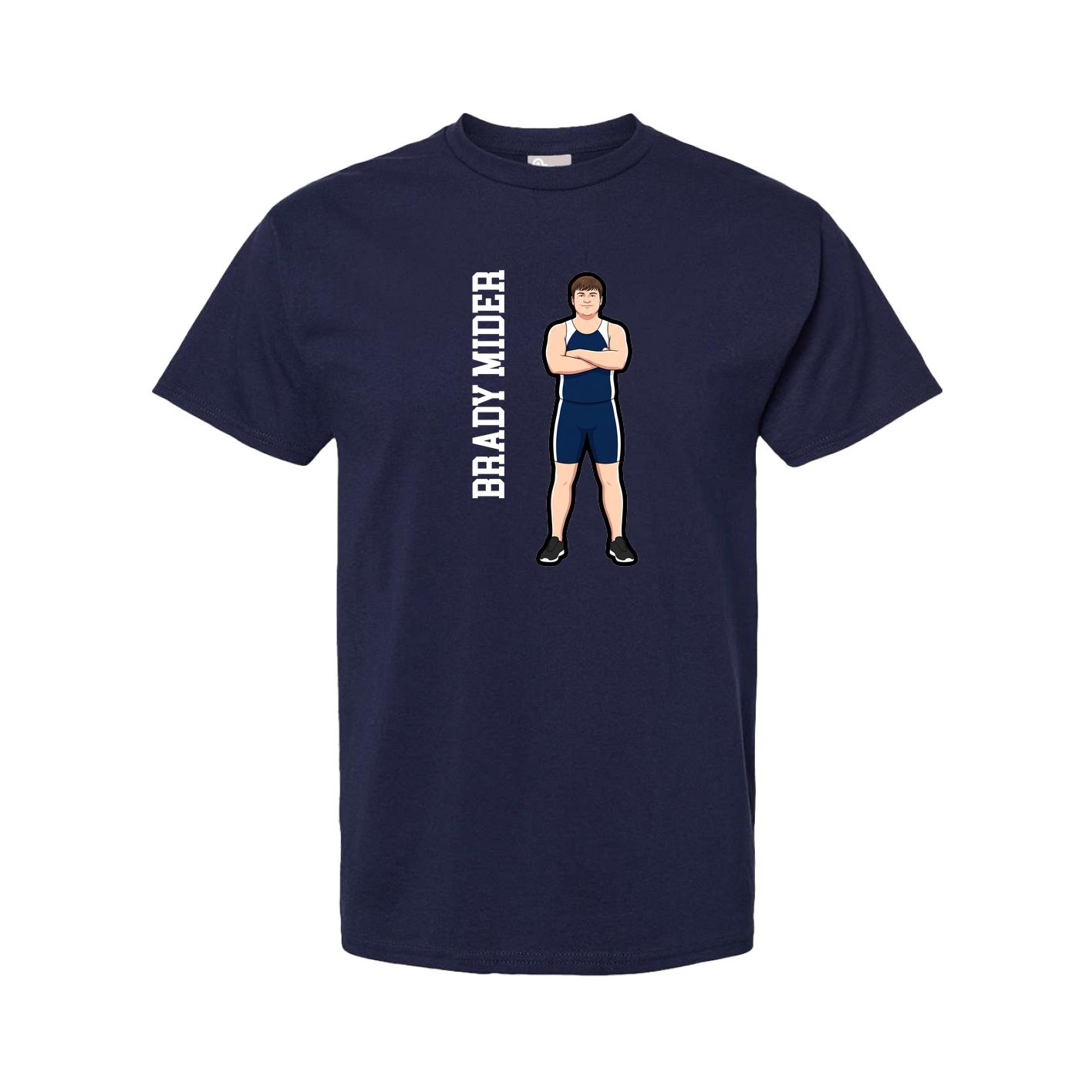 Tee — Name Vertical in Navy