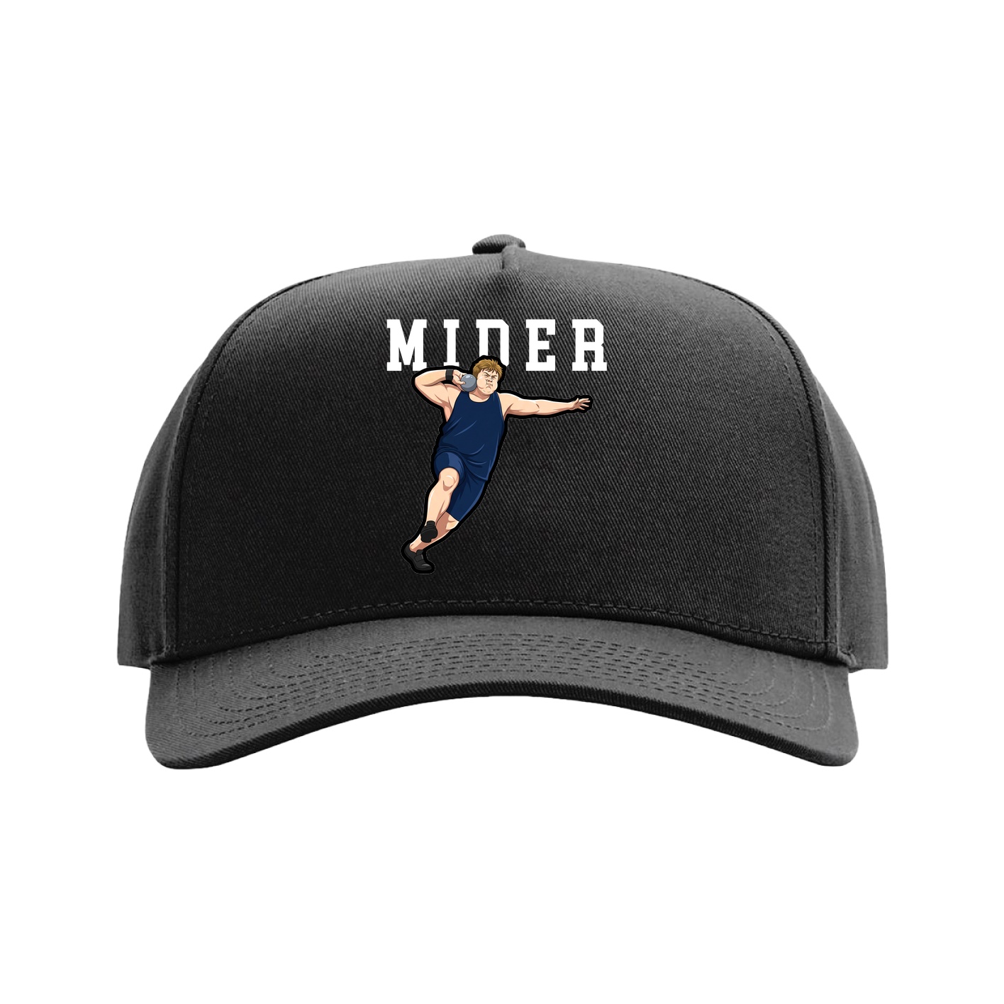 Full Fabric Five-Panel Champ Cap — Shirsey in Black