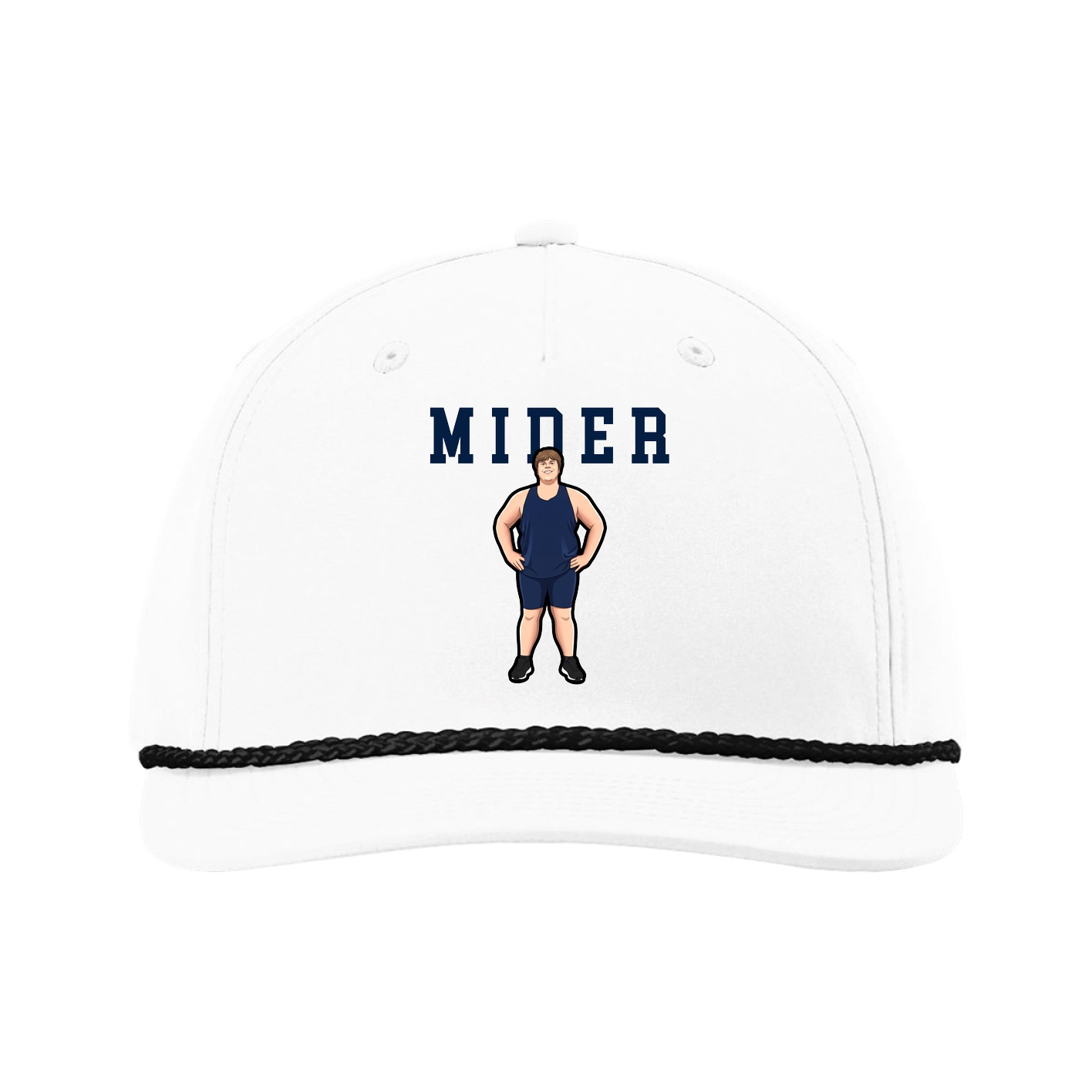Five-Panel Classic Rope Cap — Shirsey in White