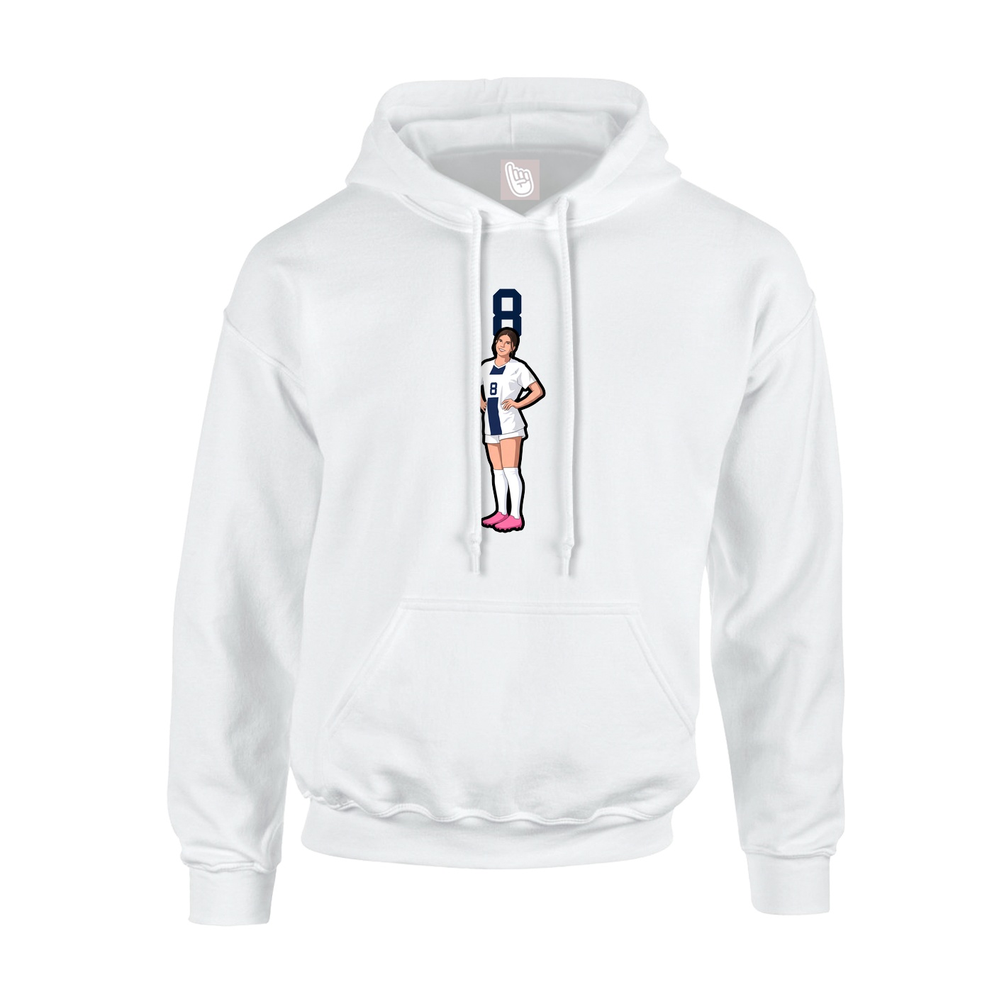 Hoodie — Number Top in White