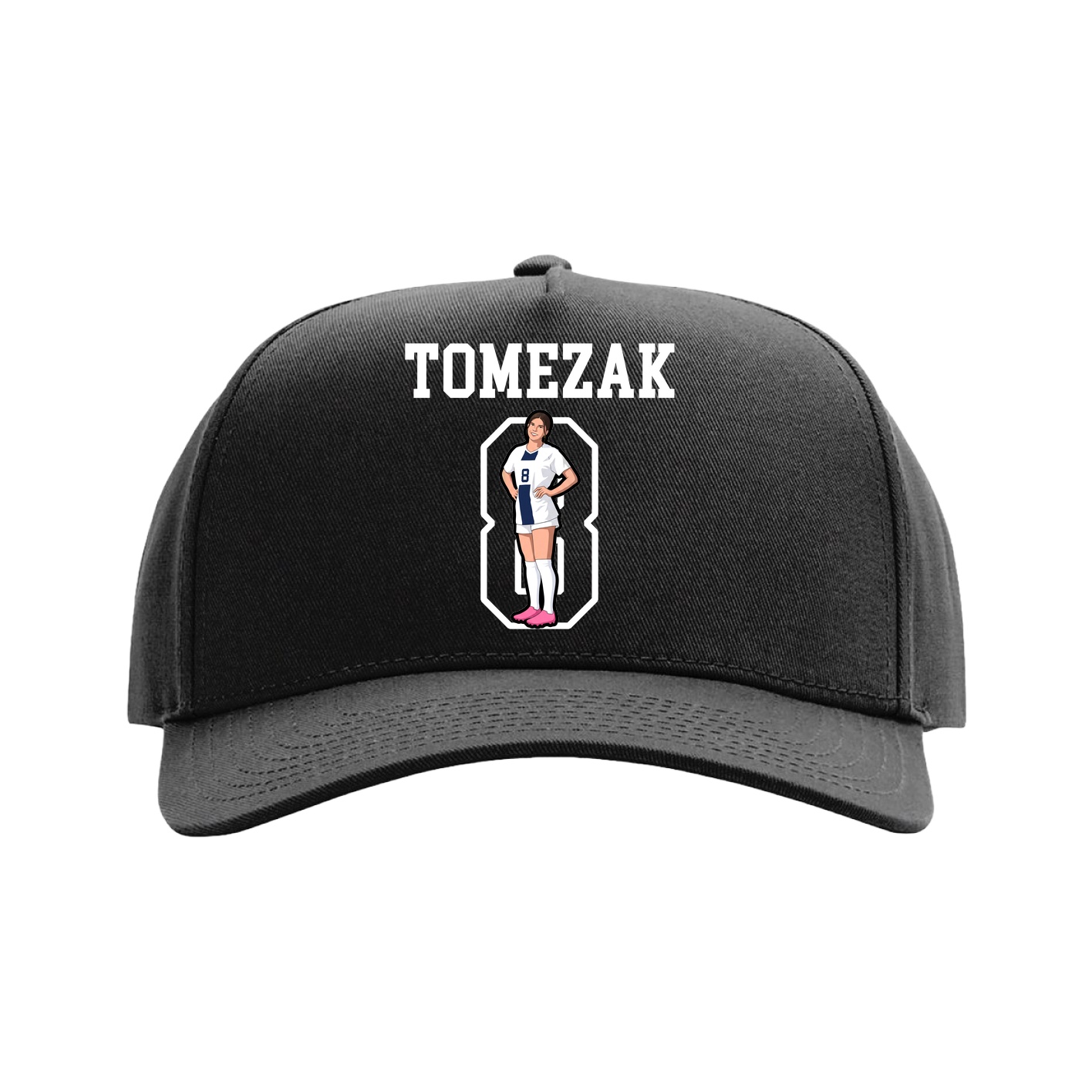 Full Fabric Five-Panel Champ Cap — Shirsey in Black