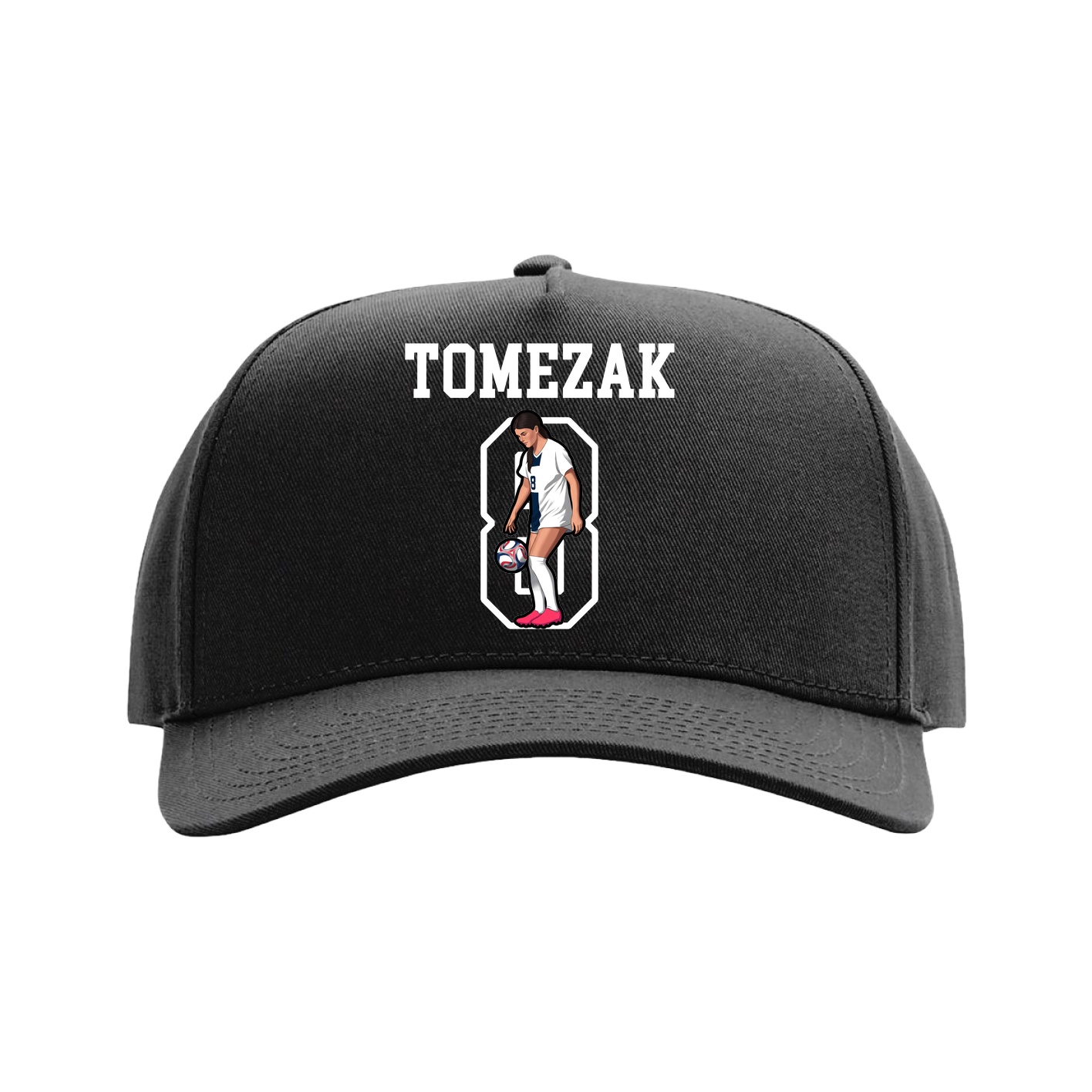 Full Fabric Five-Panel Champ Cap — Shirsey in Black