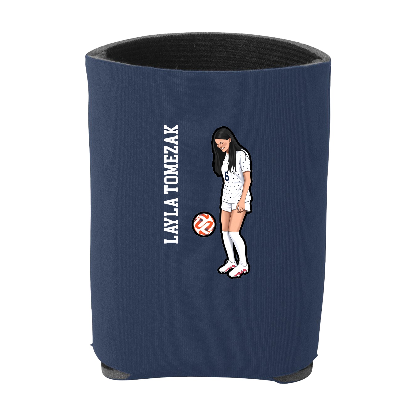 Can Holder — Name Vertical in Navy