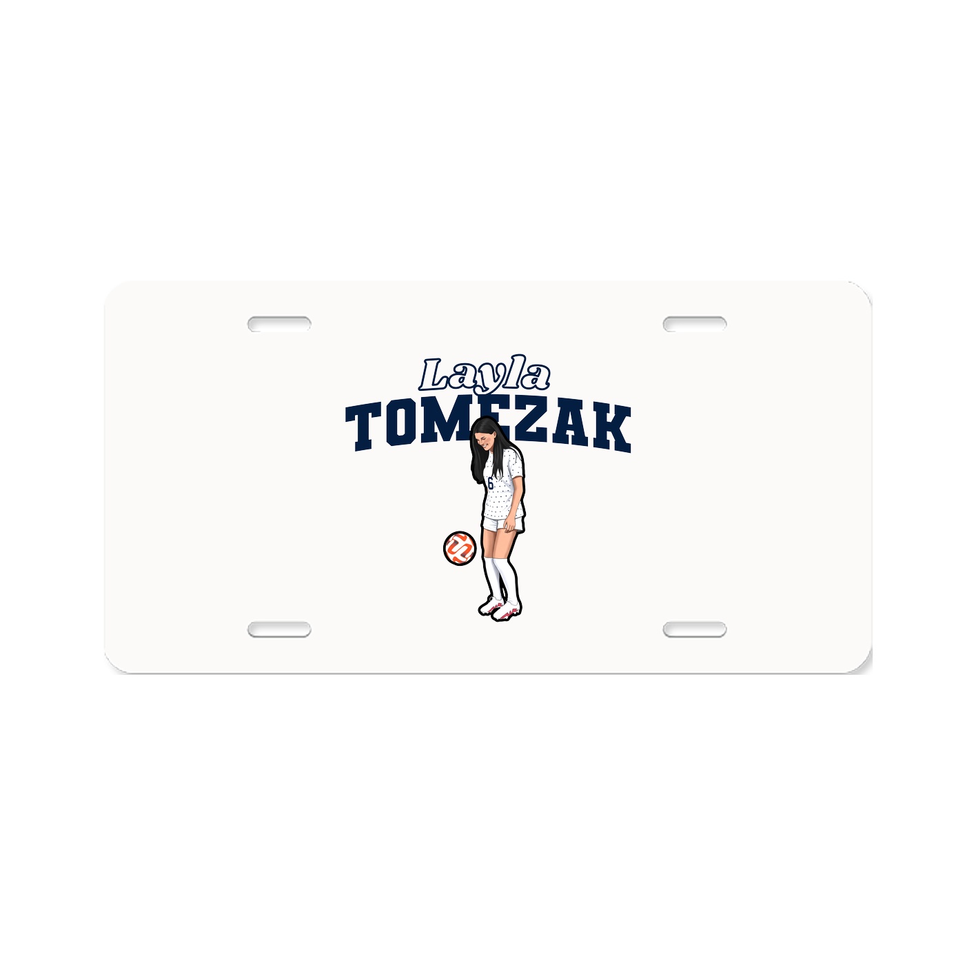 License Plate — Name Arch in Classic