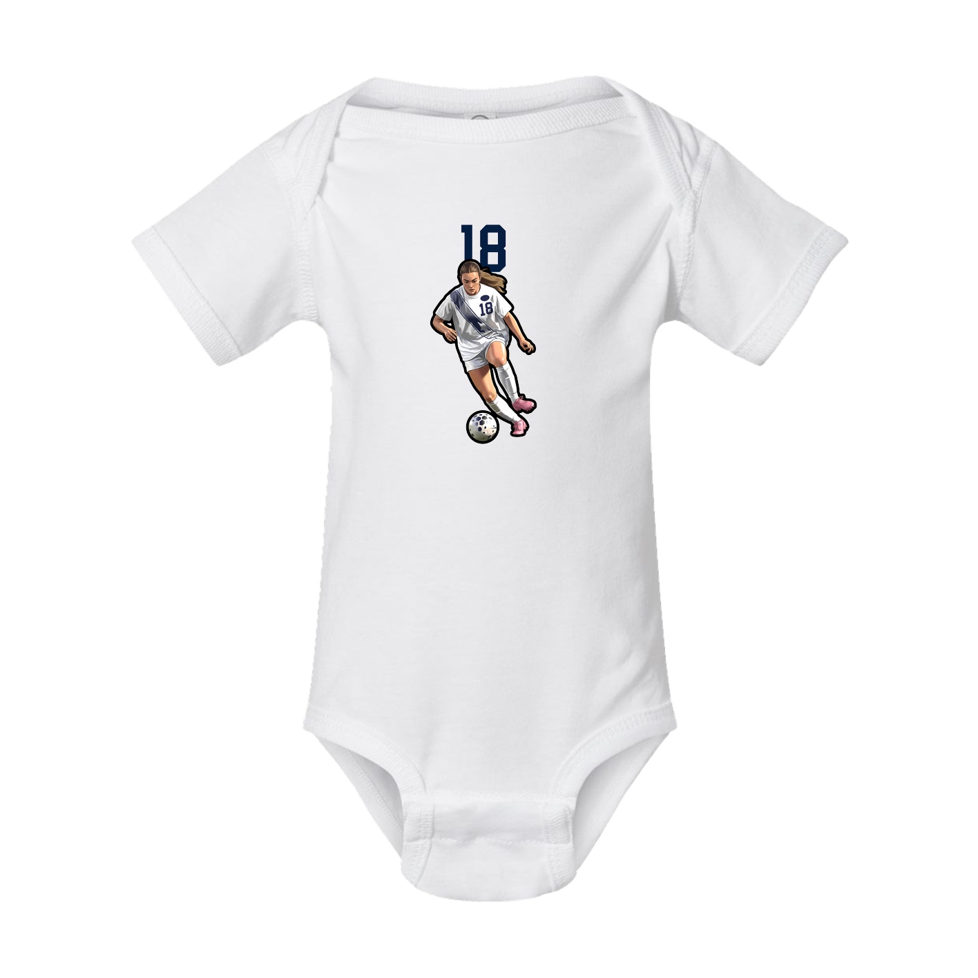 Baby Onesie — Number Top in White