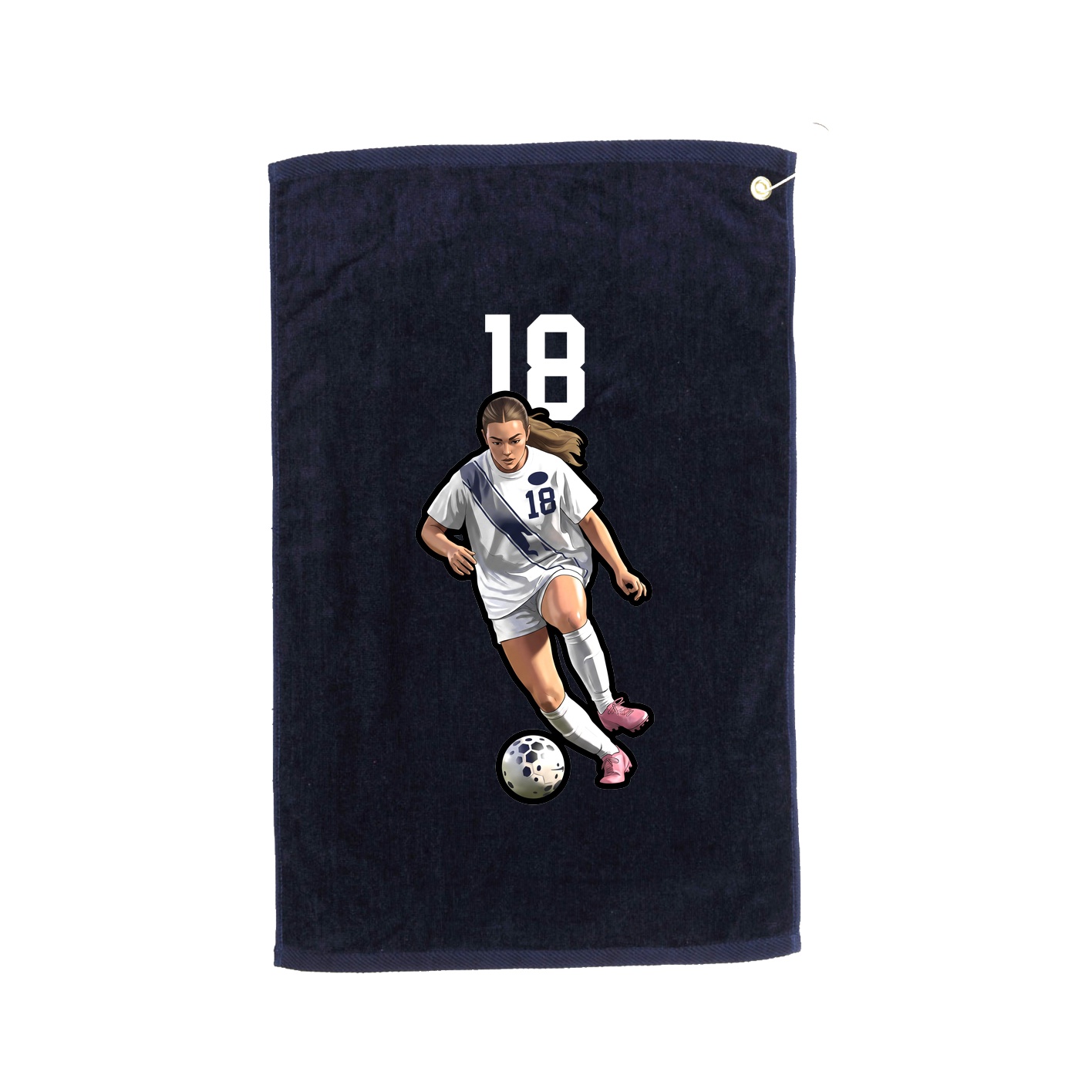 Golf Towel — Number Top in Navy