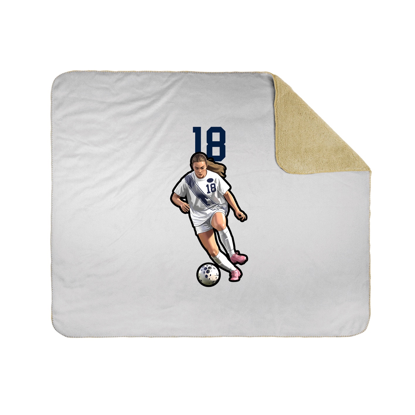 Throw Blanket — Number Top in White