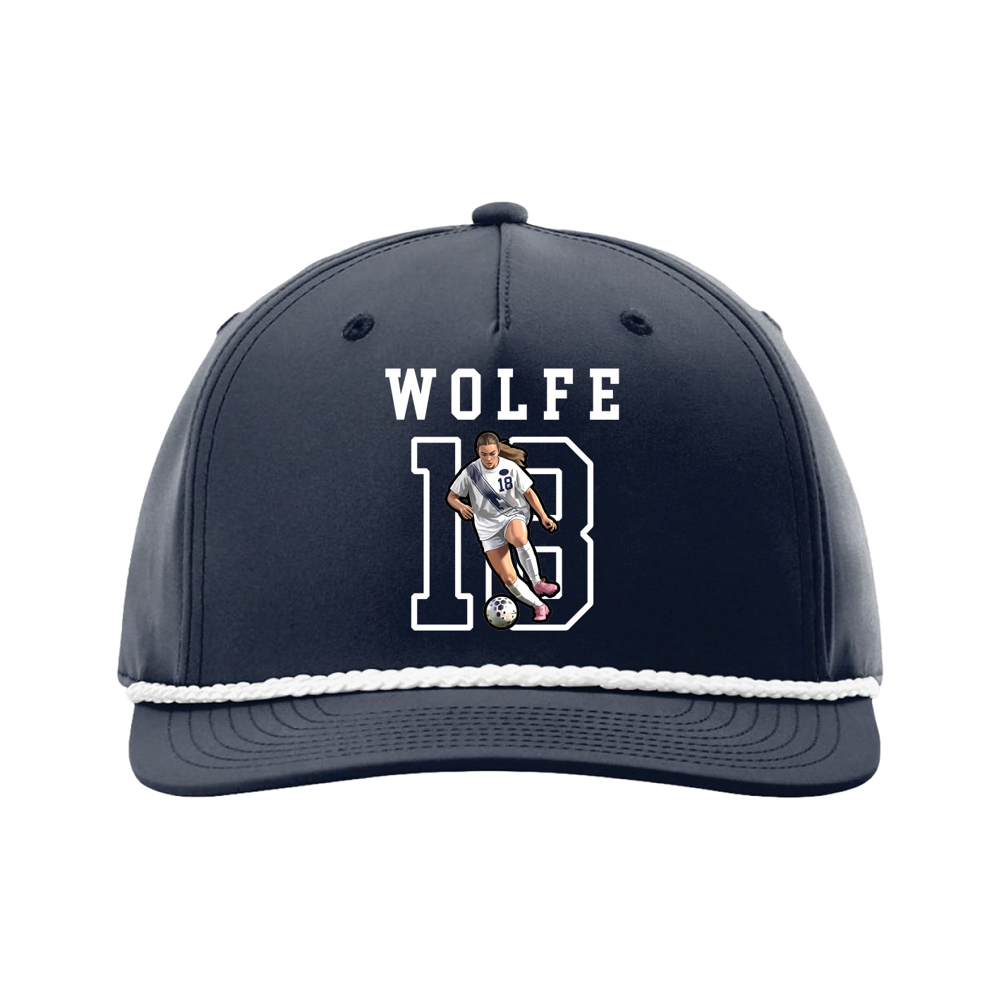 Five-Panel Classic Rope Cap — Shirsey in Navy